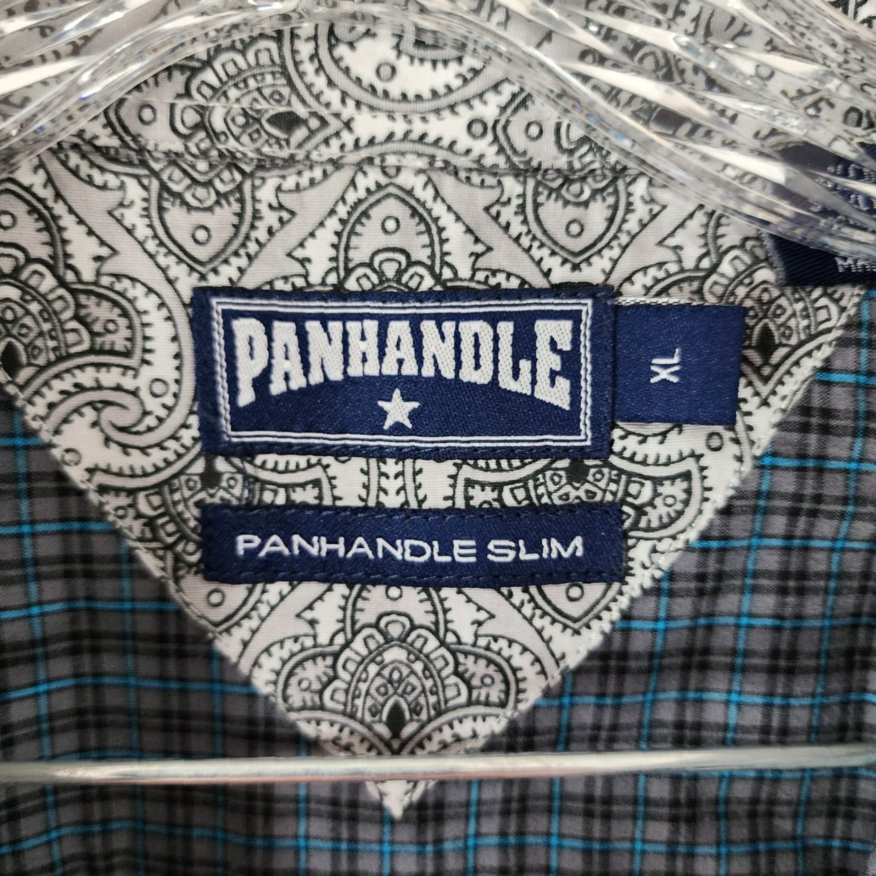Vintage Panhandle Mens Blue Plaid Slim Long Sleeve Button-Up Size XL Size US XL / EU 56 / 4 - 4 Thumbnail