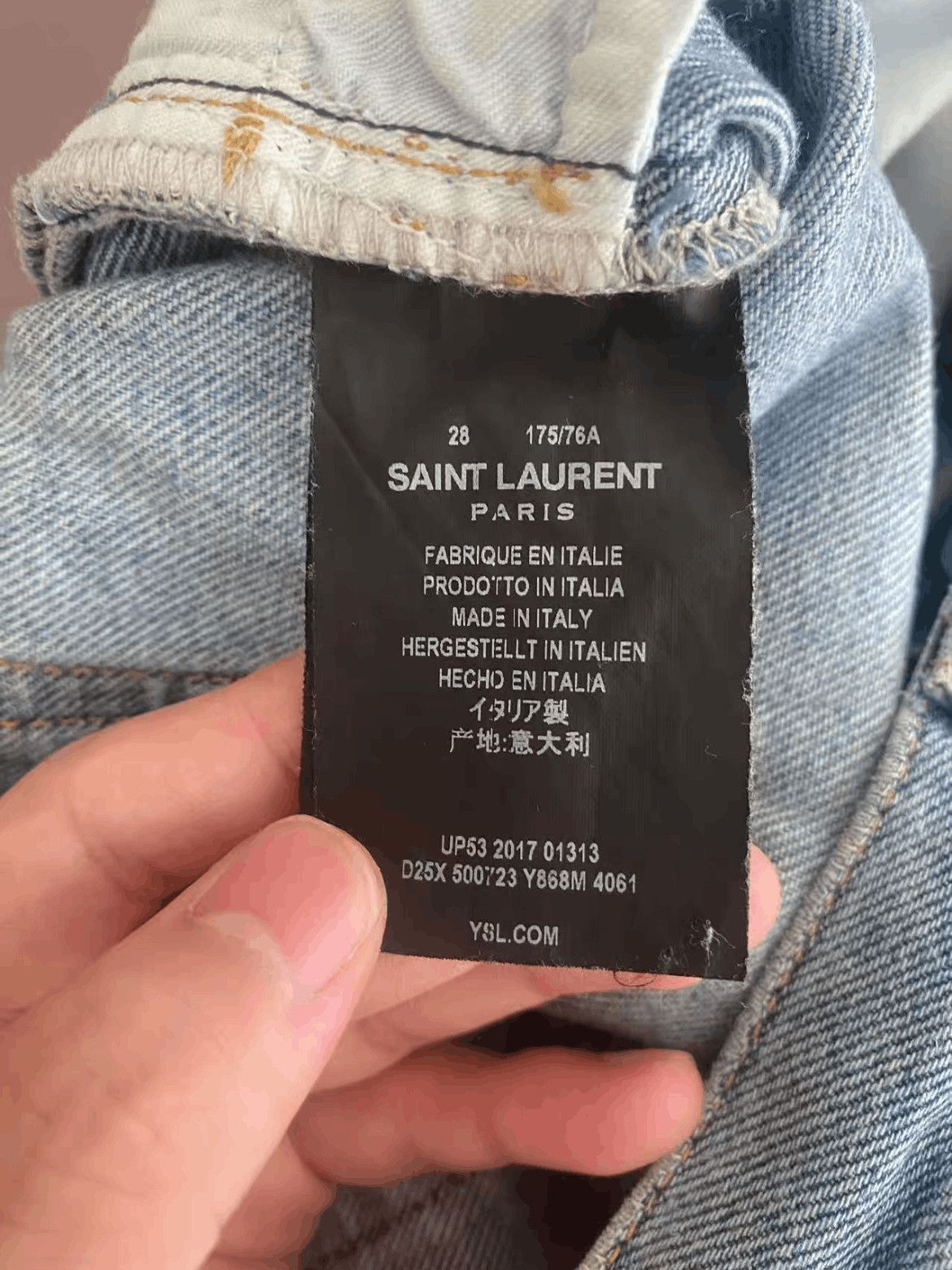 Saint Laurent Paris Saint Laurent Paris Saint Laurent Paris Double Cut Distres Size US 28 / EU 44 - 4 Thumbnail