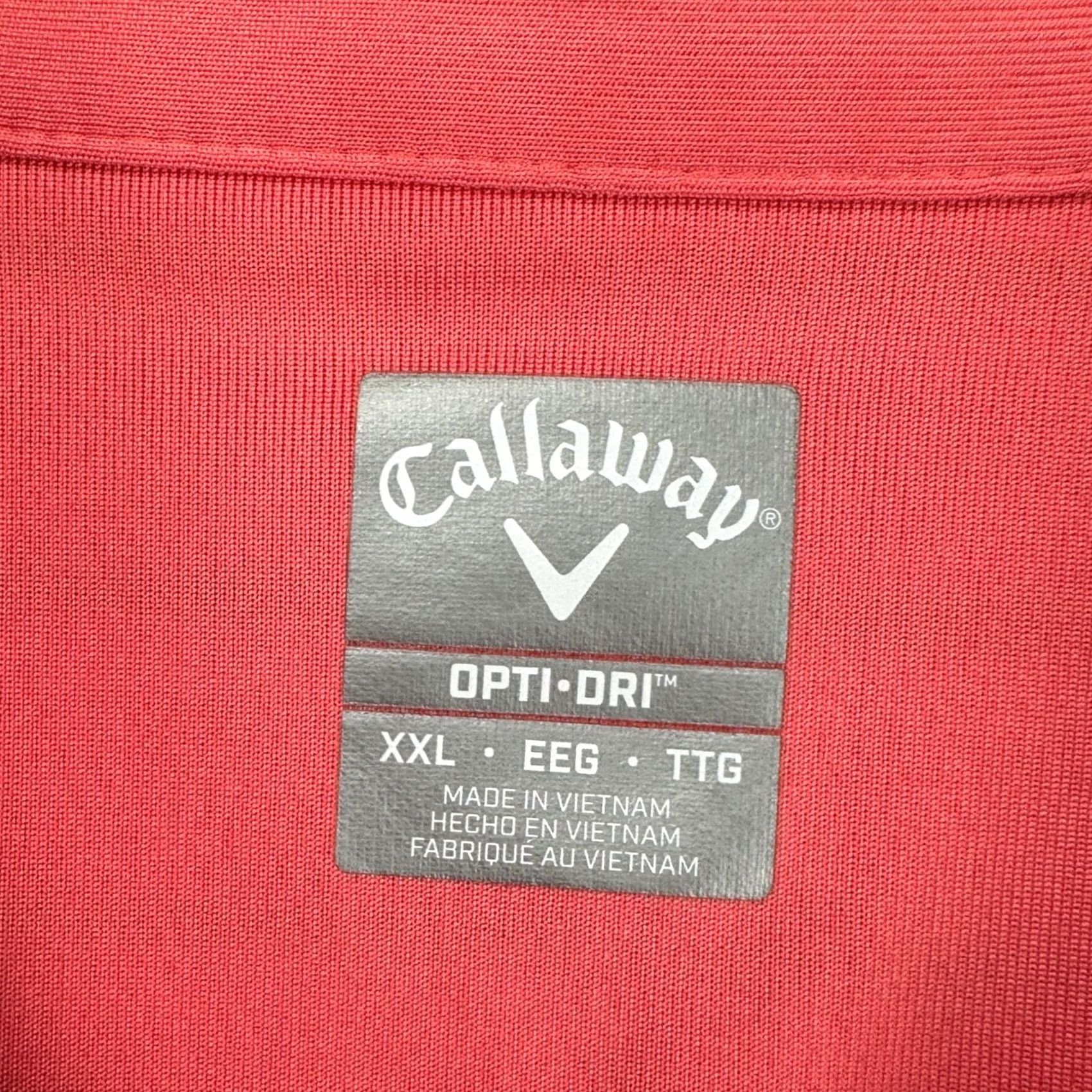Callaway Callaway Opti-Dri Mens Polo Shirt 2XL Pink White Stripe Short Sleeve Golf Rugby Size US XXL / EU 58 / 5 - 4 Thumbnail