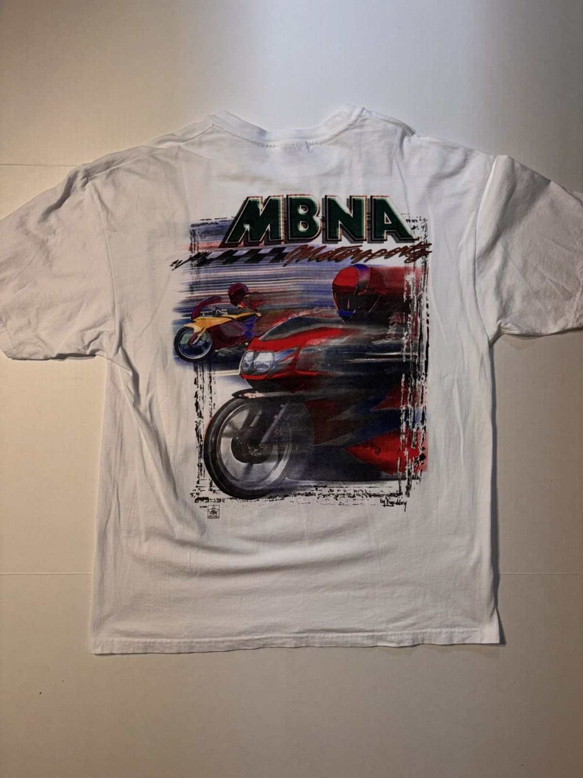 Hanes Vtg MBNA Motorsports NHRA Drag Racing Motorcycle 90’s AOP XL Size US XL / EU 56 / 4 - 6 Thumbnail