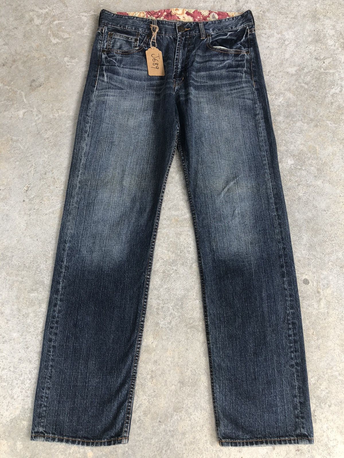 Japanese Brand Japanese Fish Embroidered Jeans Distressed Jeans Size US 32 / EU 48 - 2 Thumbnail