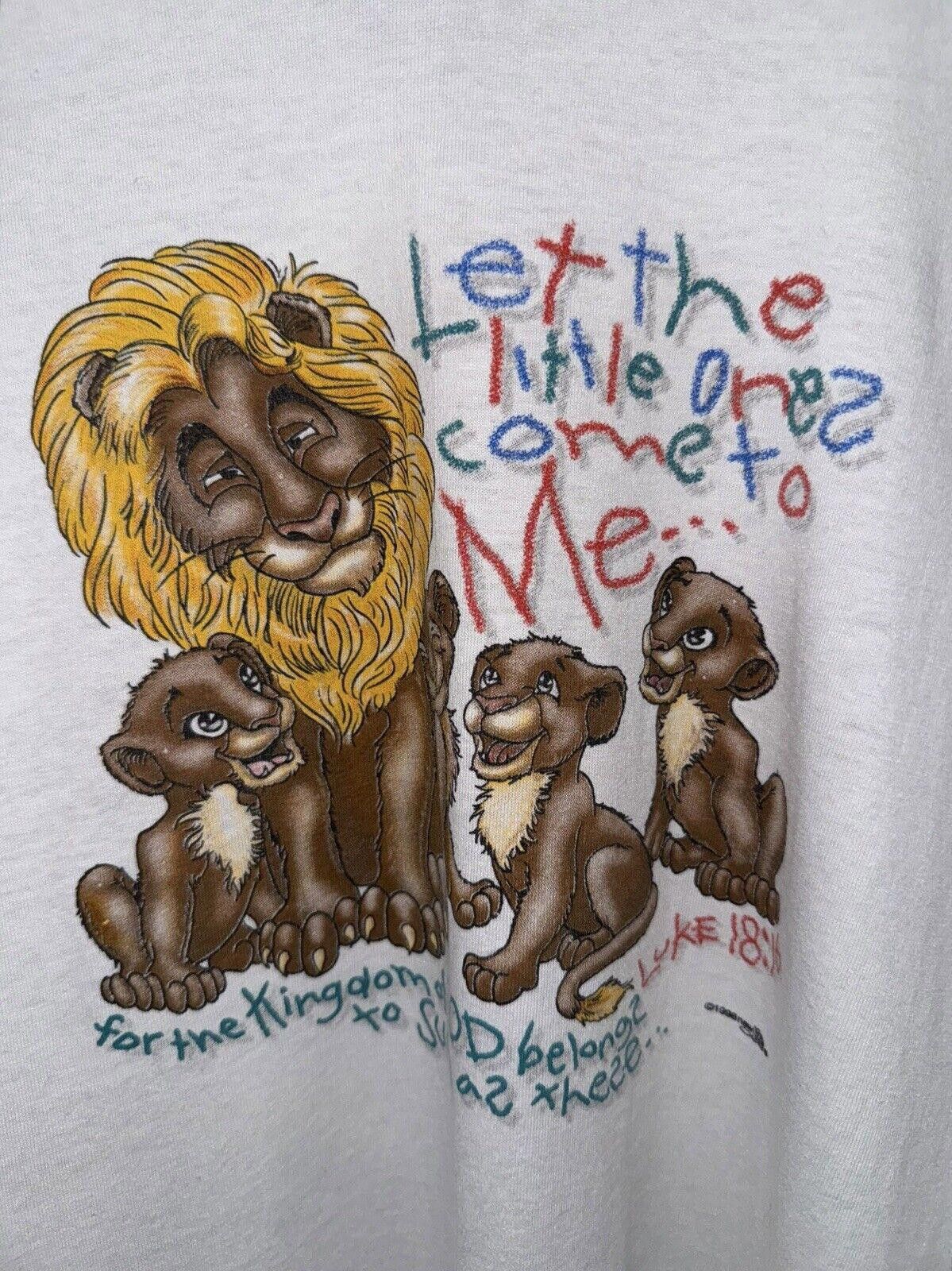 Designer Vintage 1998 Religious Lions Animal Graphic Shirt 2XL Size US XXL / EU 58 / 5 - 2 Thumbnail