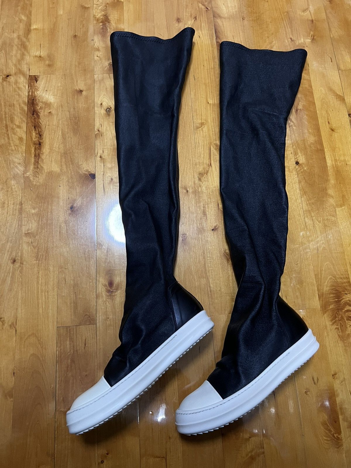 Rick Owens Rick owens mainline leather thigh high stocking sz 37 Size US 7 / IT 37 - 3 Thumbnail