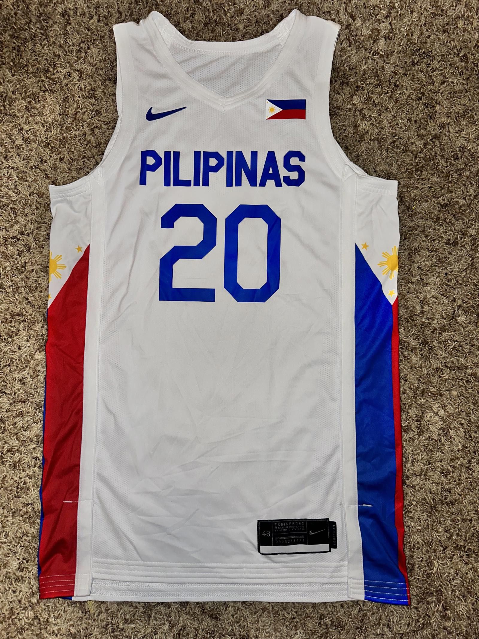 image of Nike 2020 Tokyo Olympic Game Issued Jersey Pilipinas in White, Men's (Size XL)