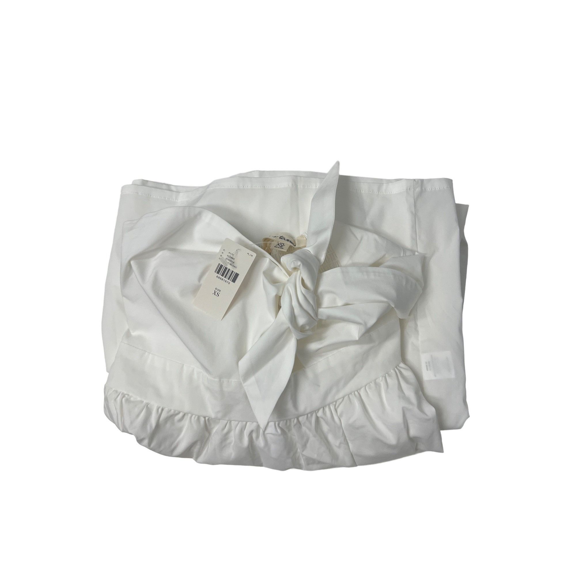 Anthropologie Blue Tassel For Anthropologie White Strapless Tie Front Midi Size XS / US 0-2 / IT 36-38 - 5 Thumbnail