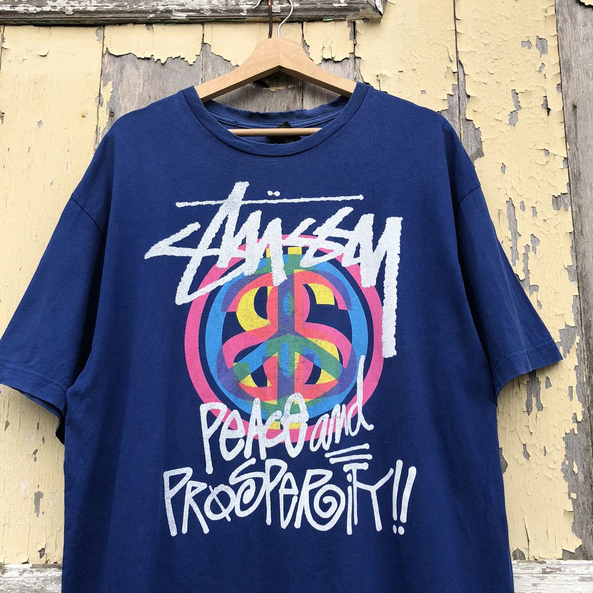 Stussy 🔥Distressed🔥 Vintage y2k Stussy Peace And Prosperity Tee Size US XL / EU 56 / 4 - 2 Thumbnail