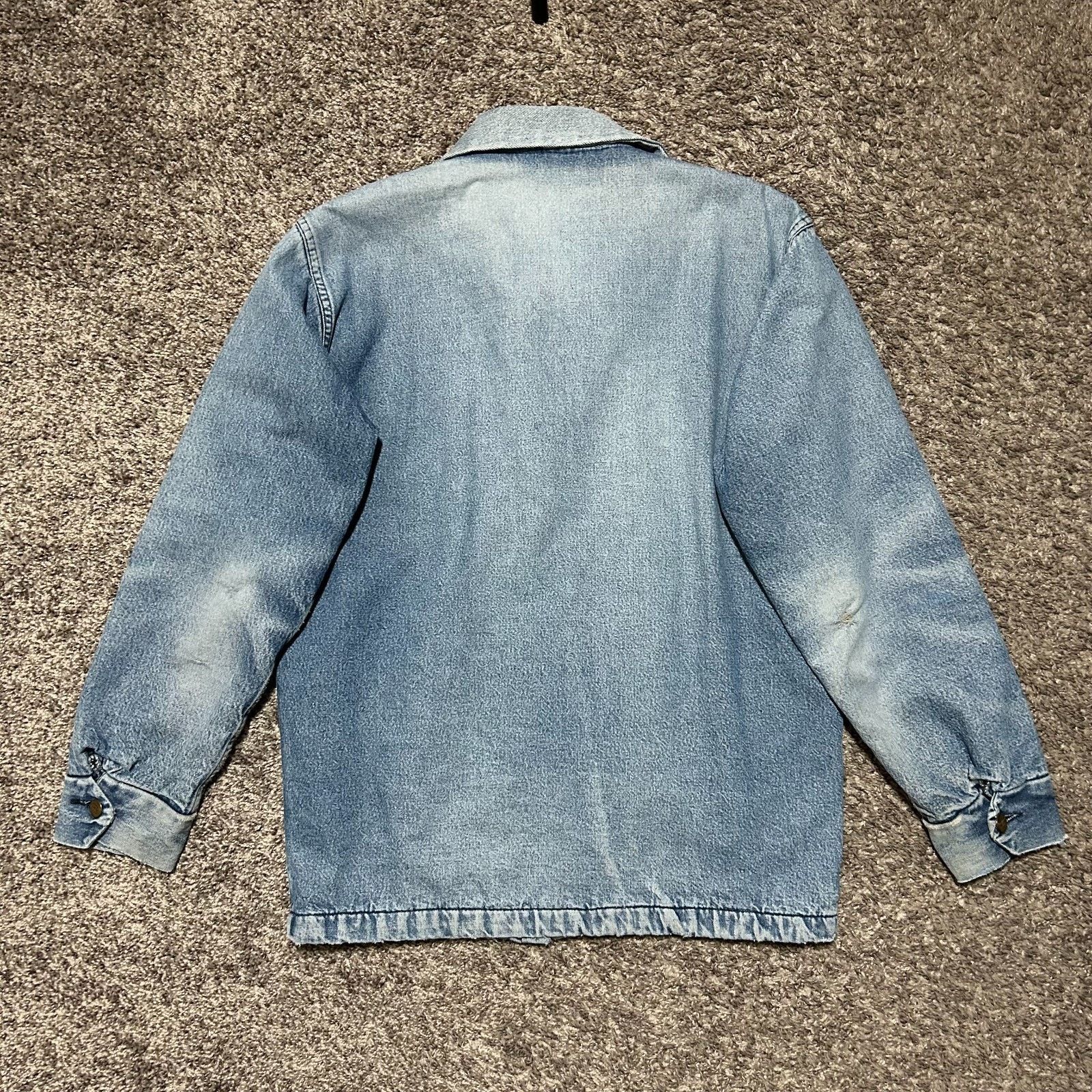 Vintage Vintage Thrashed Denim Chore Jacket Lined Barn Coat 70s 80s Size US S / EU 44-46 / 1 - 9 Thumbnail