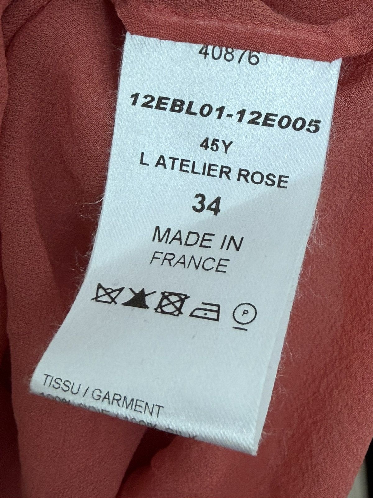 Chloe Chloé SS12 Clare Waight Keller Silk Blouse L’Atelier Rose Size XS / US 0-2 / IT 36-38 - 7 Thumbnail