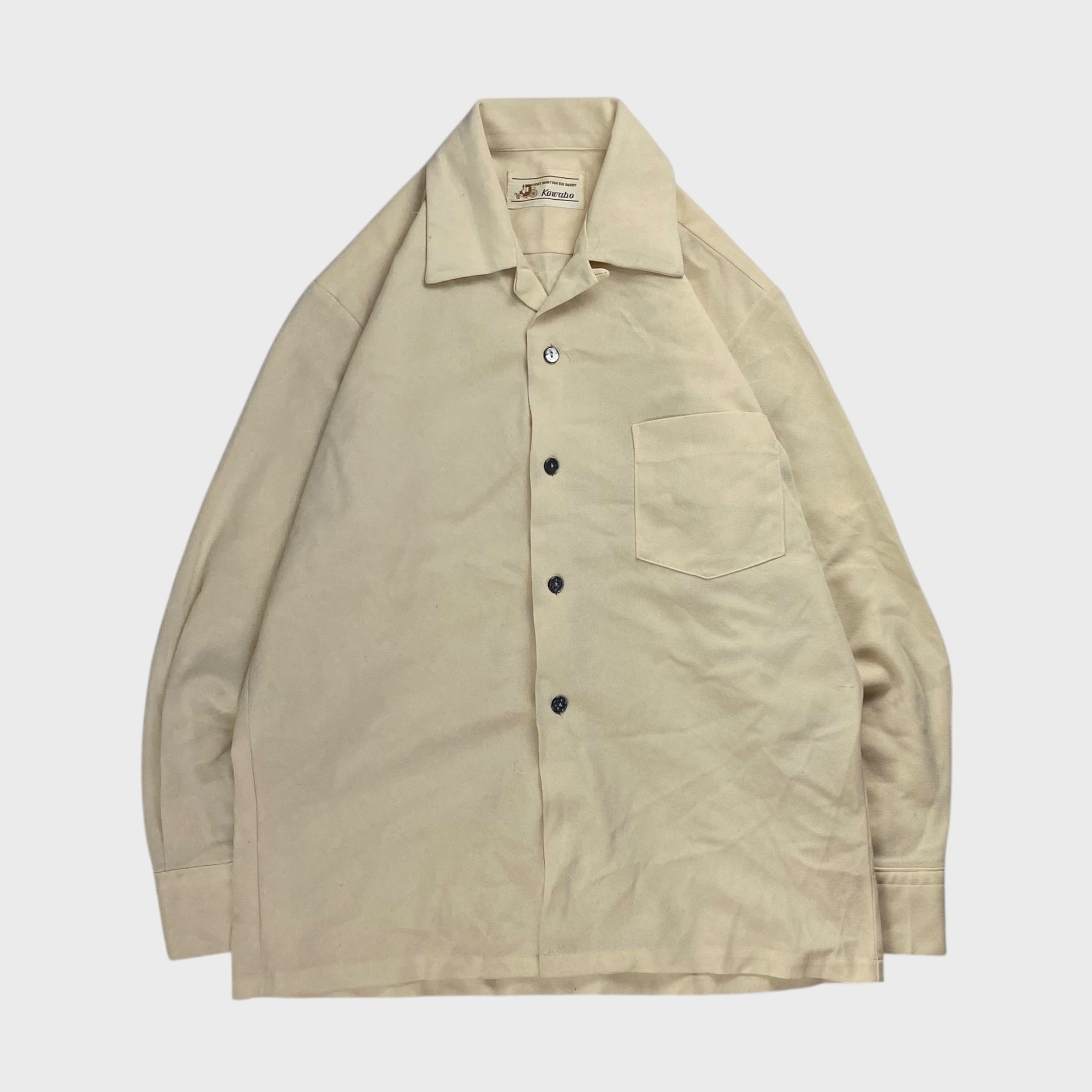 Vintage Kowabo Open Collar Shirt White Size M Size US M / EU 48-50 / 2 - 1 Thumbnail