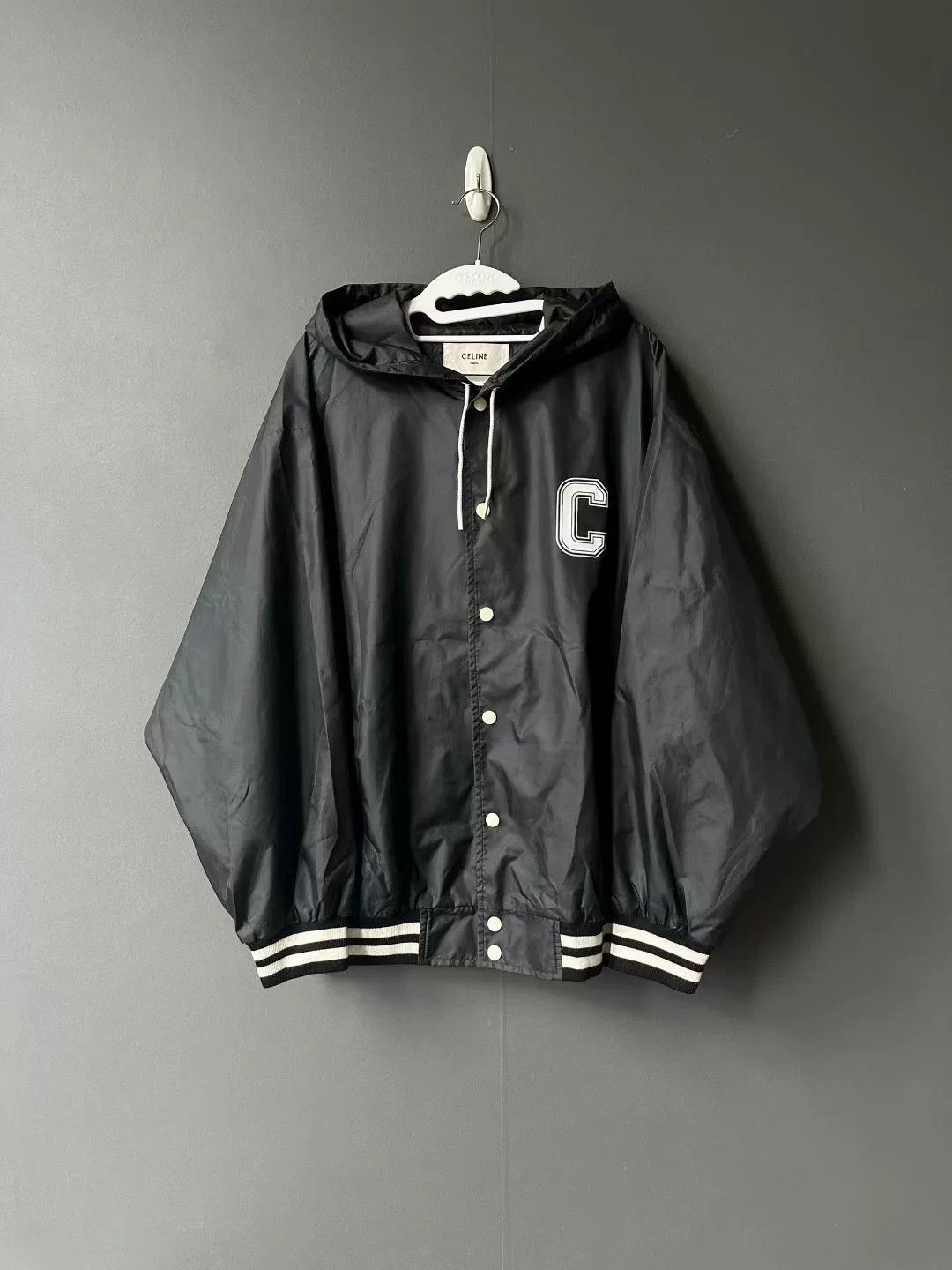 Celine Celine Black Nylon Hooded Jacket Size US M / EU 48-50 / 2 - 1 Thumbnail
