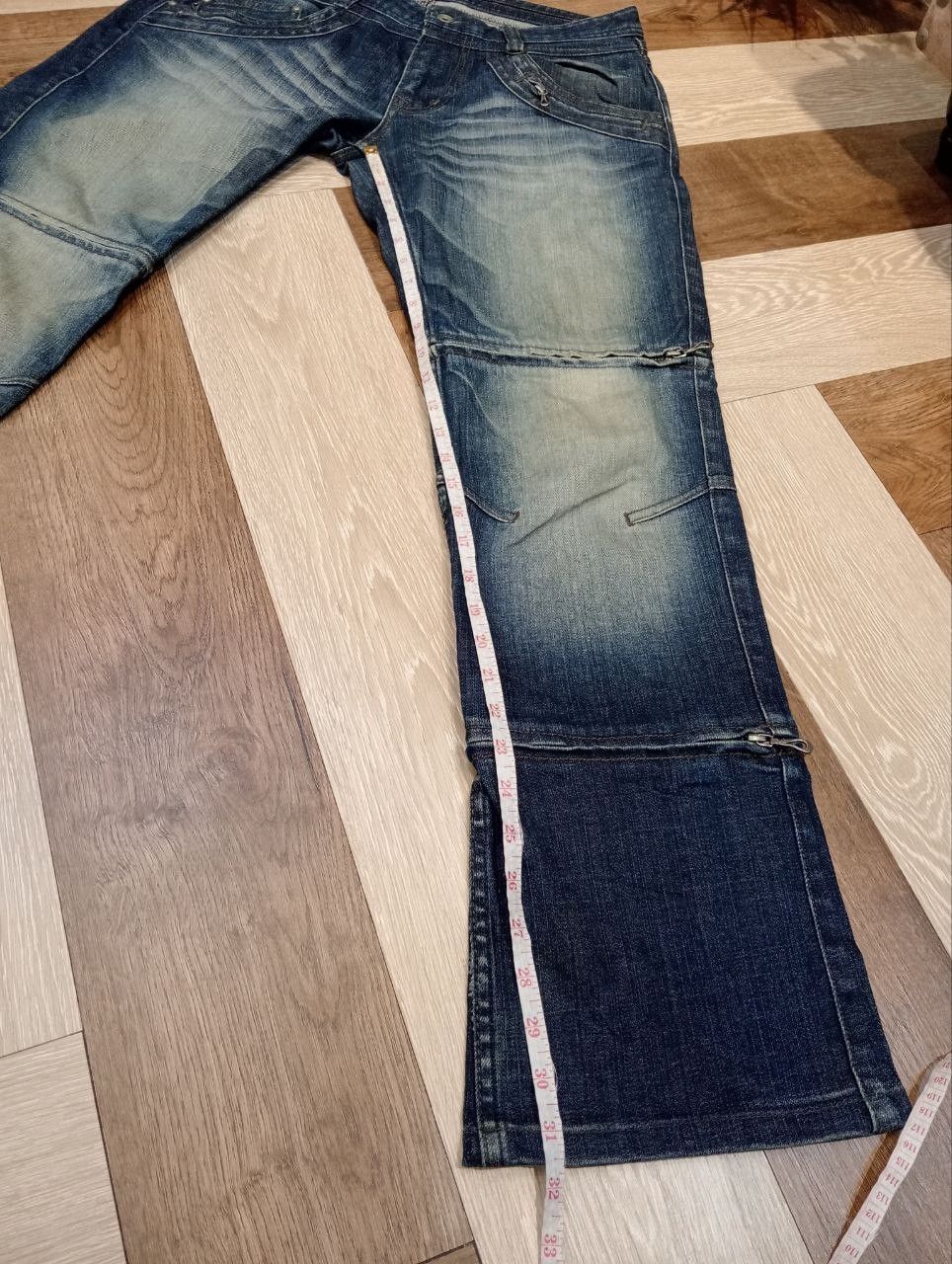 Nicole Club NICOLE CLUB FOR MEN JAPAN 3D DENIM WITH UNIQUE ZIPPER PANTS Size US 33 - 13 Thumbnail