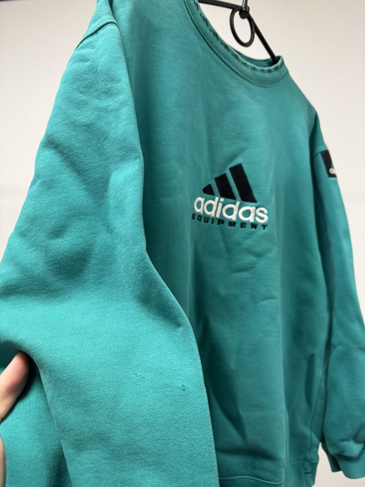 Adidas × Equipment × Vintage Vintage 90S Adidas Equipment Big Logo Crewneck Sweatshirt Size US M / EU 48-50 / 2 - 6 Thumbnail