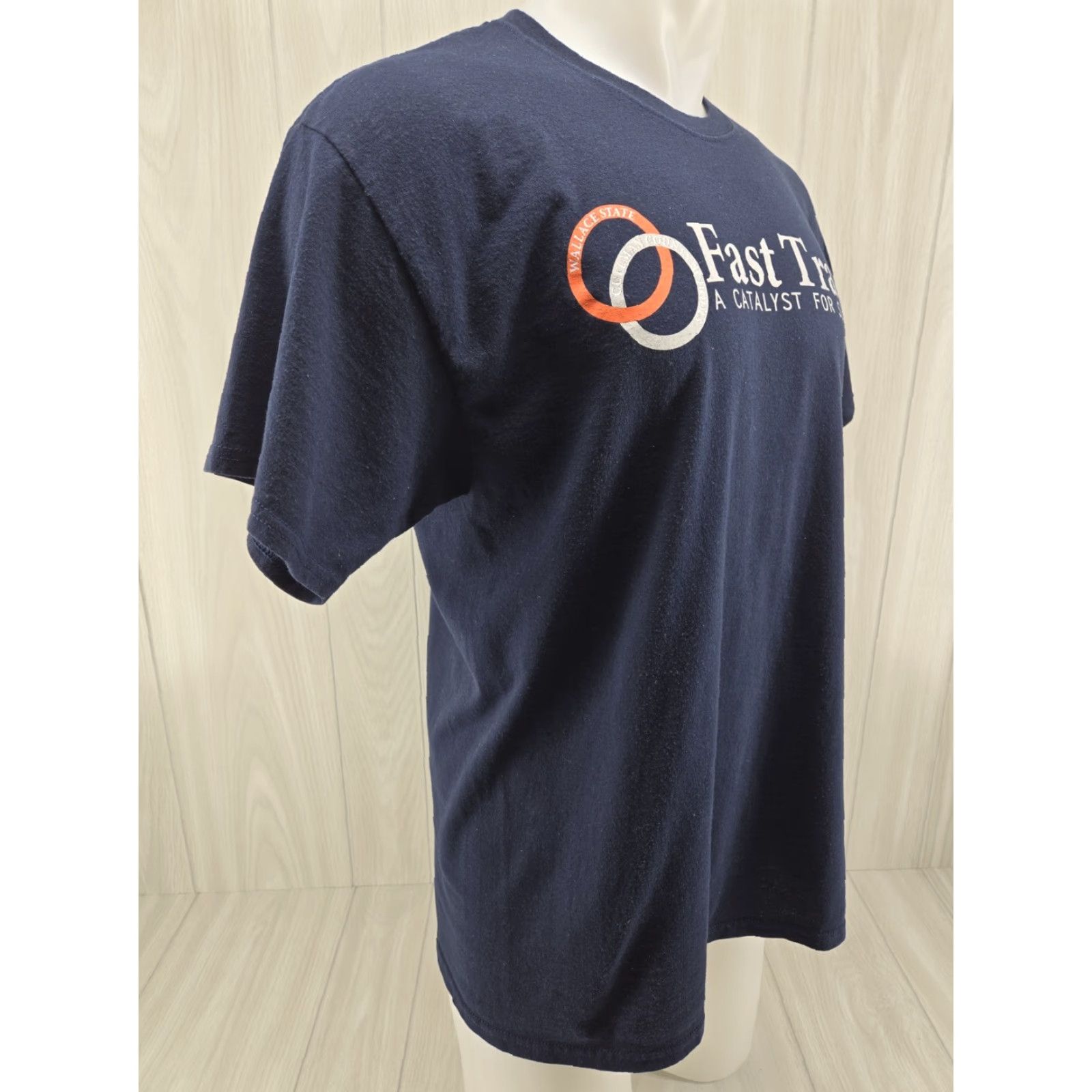 Gildan Wallace State Community College AL Fast Track Shirt Mens Large Blue Gildan Ultra Cotton T-Shirt Short Sleeve Crew Neck Solid/Blue Size US L / EU 52-54 / 3 - 5 Thumbnail