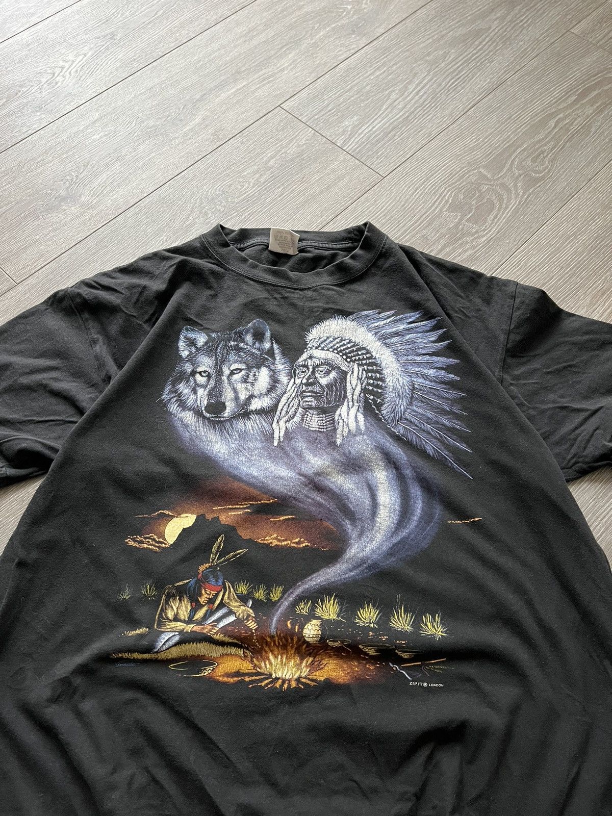 The Mountain × Vintage 90s Vintage Spirit Native T-Shirt Tee Size US L / EU 52-54 / 3 - 4 Thumbnail