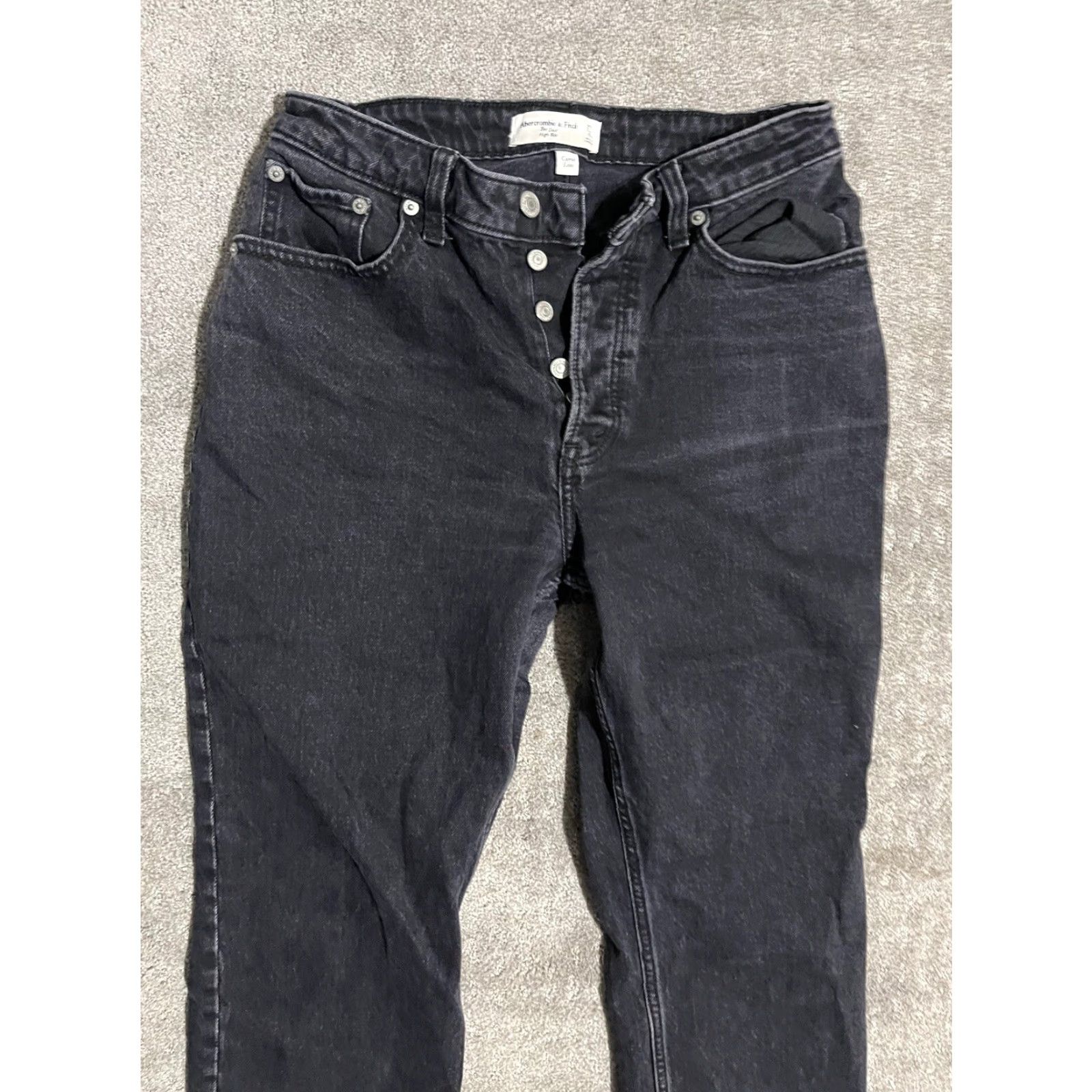 Abercrombie & Fitch Abercrombie & Fitch High Rise Black Jeans Size 27 Womens Size 27" / US 4 / IT 40 - 2 Thumbnail