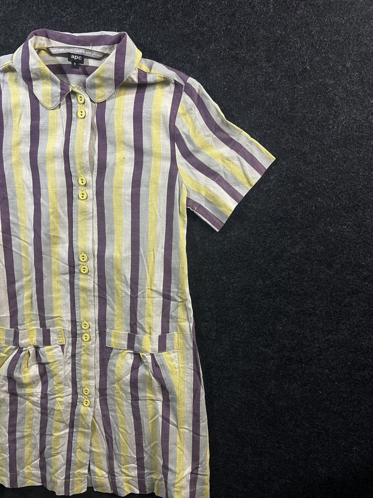 A.P.C. Vintage APC jessica ogden multi strip buttoned blouse Size S / US 4 / IT 40 - 1 Thumbnail