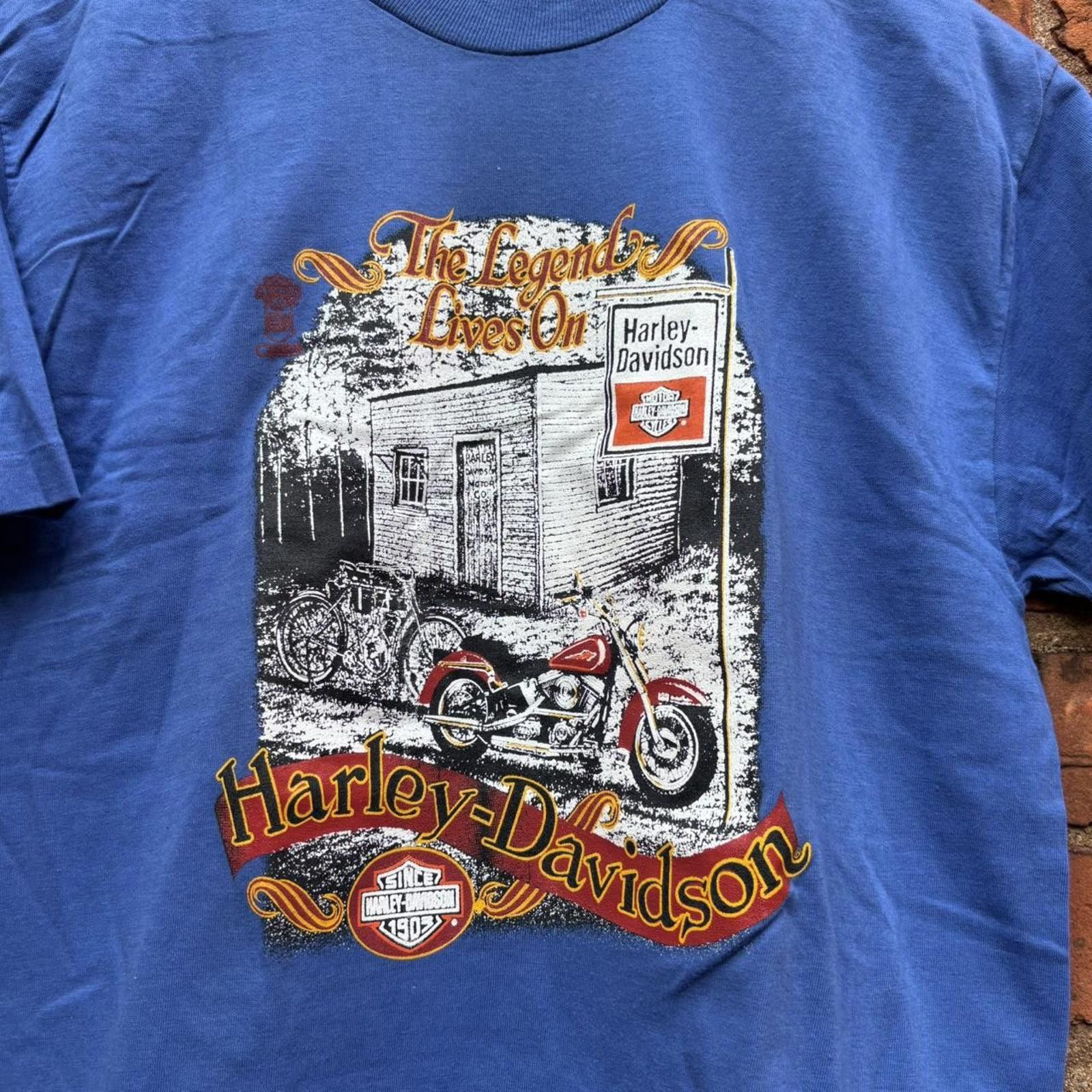Harley Davidson vintage Harley Davidson the legend lives on Paris t shirt L Size US L / EU 52-54 / 3 - 2 Thumbnail