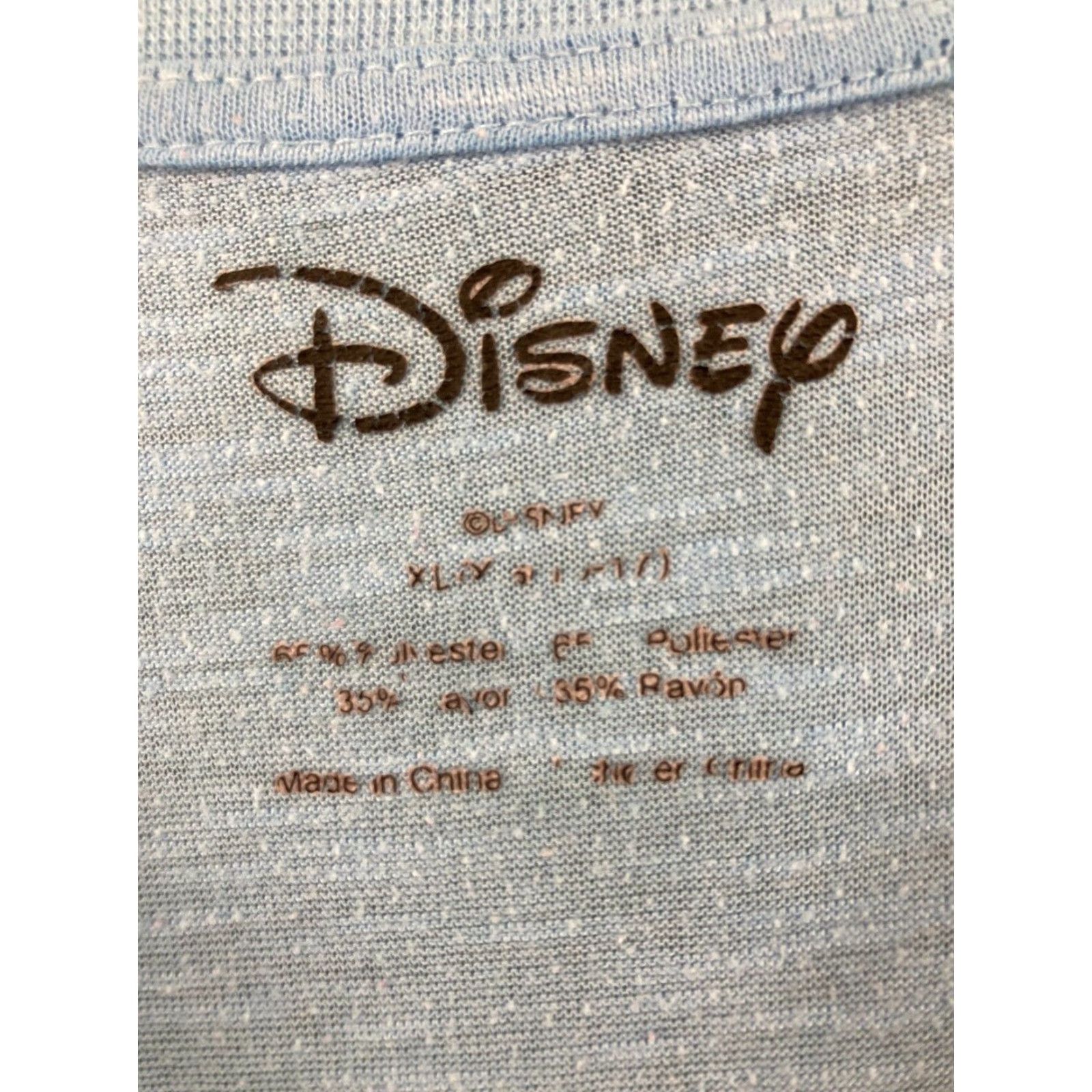 Disney Disney TShirt Womens XL Blue Ohana Stitch Cartoon Hawaiian Graphic Print Short Sleeve Regular Fit Adult Size XL / US 12-14 / IT 48-50 - 5 Thumbnail