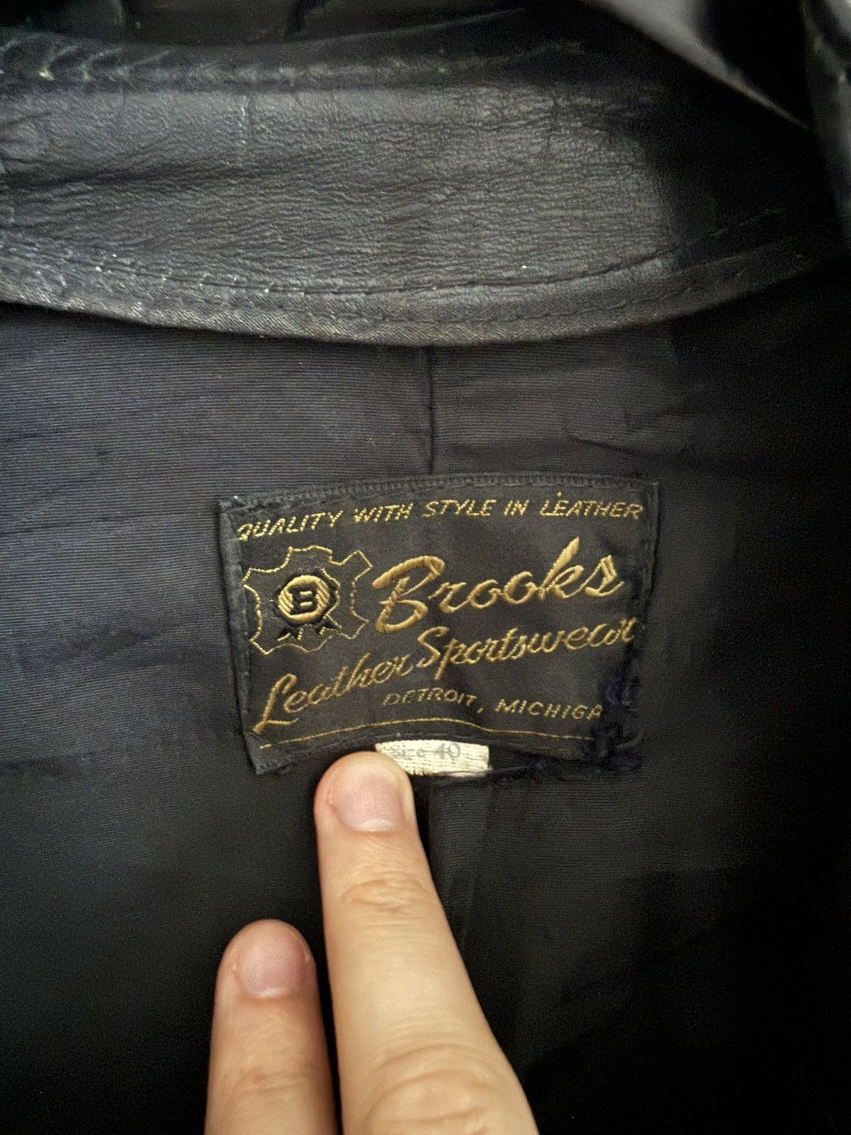 Brooks Vintage BROOKS Cafe Racer 60s Black Leather Jacket sz 40/M Size US M / EU 48-50 / 2 - 4 Thumbnail