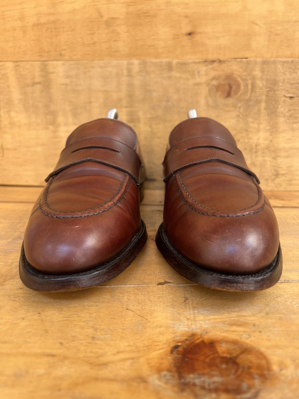 Crockett & Jones Crockett & Jones Eaton' Brown Leather Loafers Size UK 7 E Size US 8 / EU 41 - 5 Thumbnail