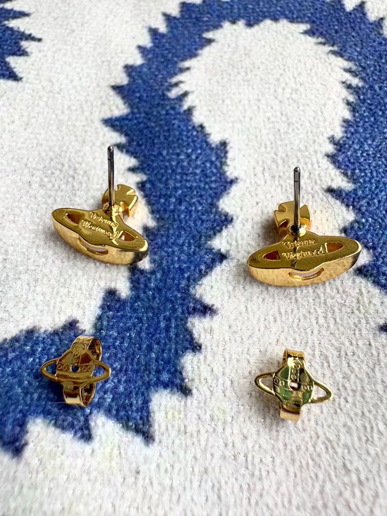 Vivienne Westwood Vivienne Westwood White Enamel Pearl Stud Earrings Size ONE SIZE - 5 Thumbnail