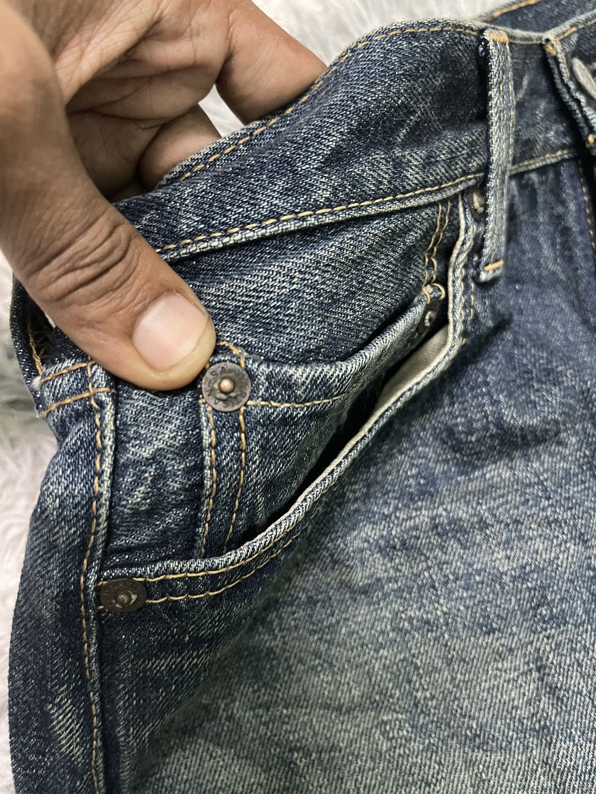 Japanese Brand × Studio D'Artisan × Vintage 🔥N.O.S🔥90s STUDIO D ARTISAN DENIM SELVEDGE Size US 28 / EU 44 - 12 Thumbnail