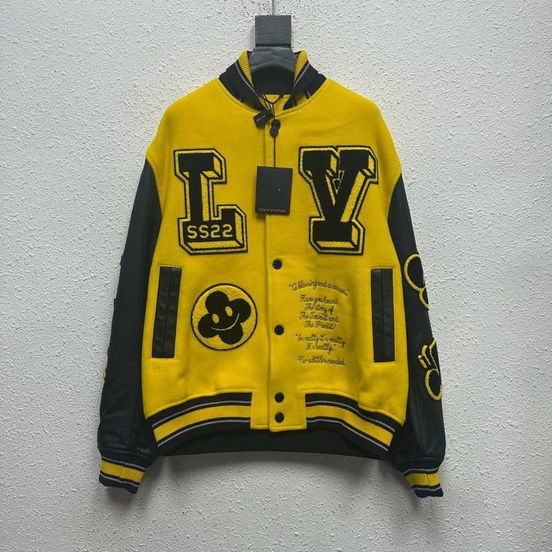 Louis Vuitton Louis Vuitton Black Yellow Bomber Jacket-2506 Size US XL / EU 56 / 4 - 1 Thumbnail