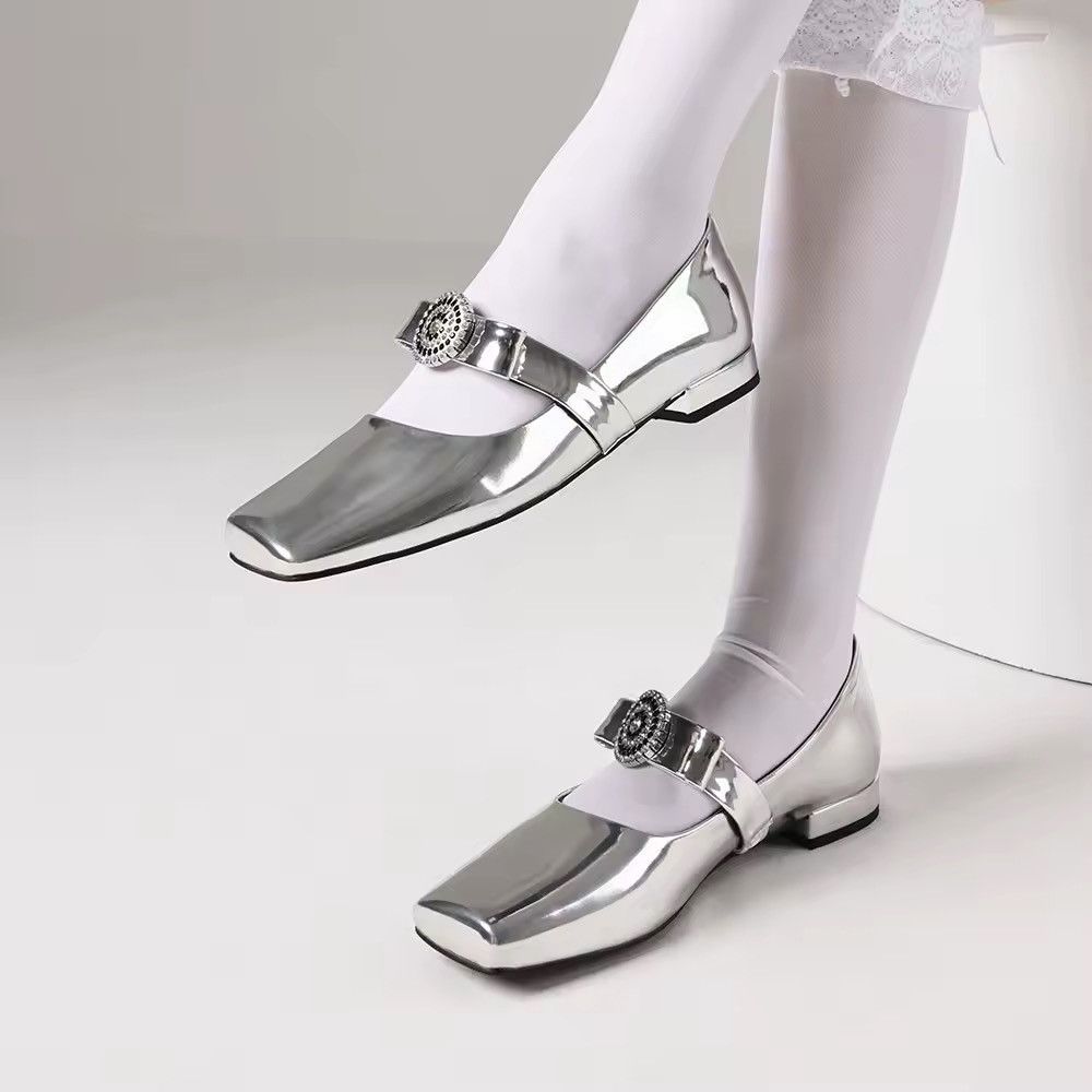 Designer × Other Rhinestone Design Elegant Heel Flats Women’s Shoes Size US 10 / IT 40 - 2 Thumbnail
