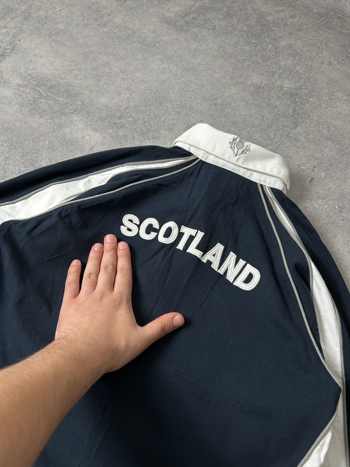 Sterling Ruby Vintage Scotland 🏴󠁧󠁢󠁳󠁣󠁴󠁿 Rugby 🏉 2008 long-sleeved mens Size US M / EU 48-50 / 2 - 4 Thumbnail