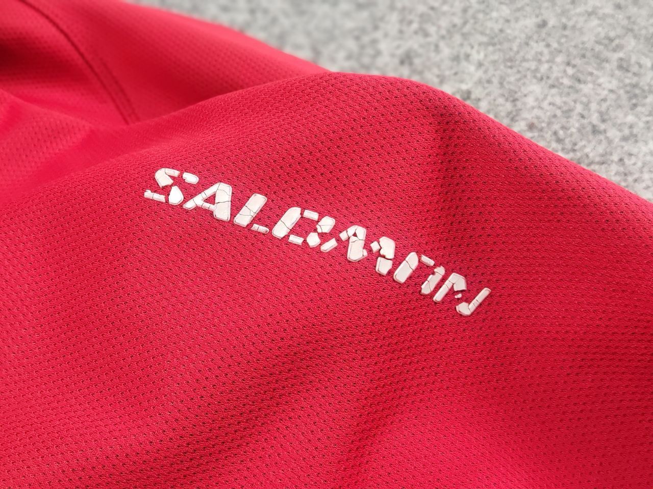 Salomon Vintage Salomon Lab Logo Zip Red Fleece Long sleeve pullover Size US M / EU 48-50 / 2 - 13 Thumbnail
