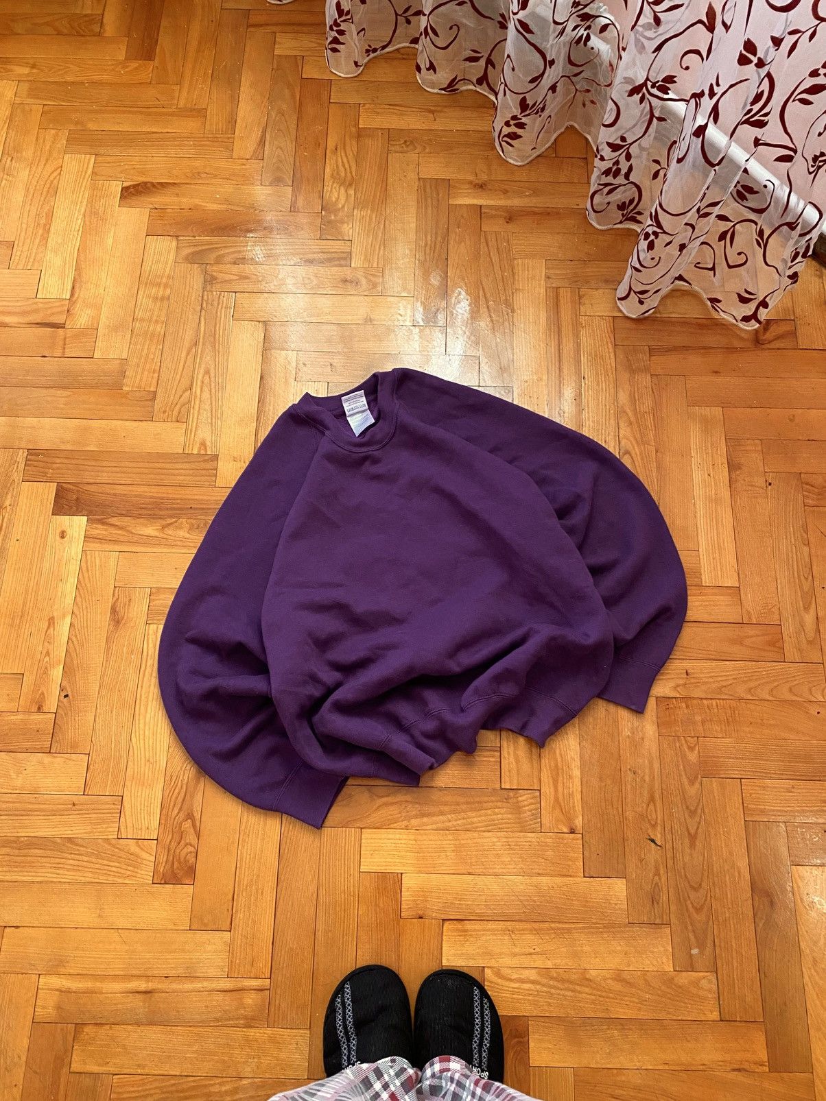 Russell Athletic Vintage Russel Athletic Boxy Blank Heavy Sweatshirt Size US L / EU 52-54 / 3 - 3 Thumbnail