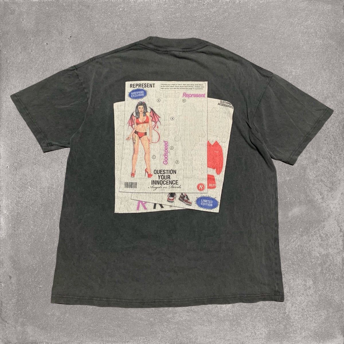 Represent Clo. Represent Medium Your Innocence Vintage Grey Tee Size US M / EU 48-50 / 2 - 2 Thumbnail