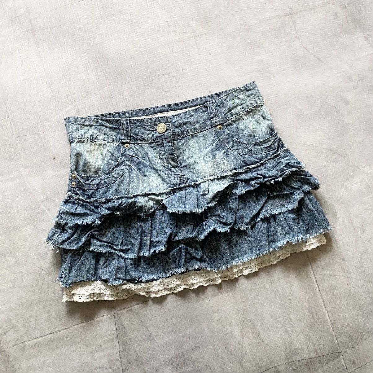 Cop Copine × Ed Hardy × Miss Sixty Cute If Six Was Nine Style Mini Avantgarde Skirt Y2K Size 28" / US 6 / IT 42 - 1 Thumbnail