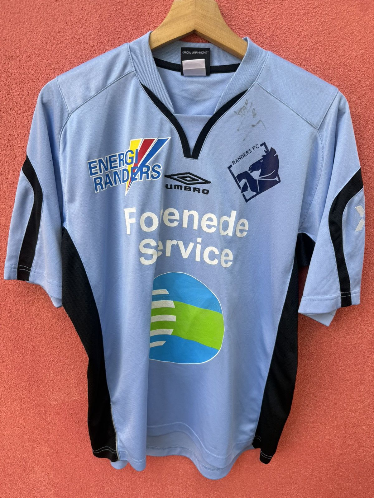 Umbro Matchworn Randers FC x L.Larsen 23 Size US M / EU 48-50 / 2 - 1 Thumbnail