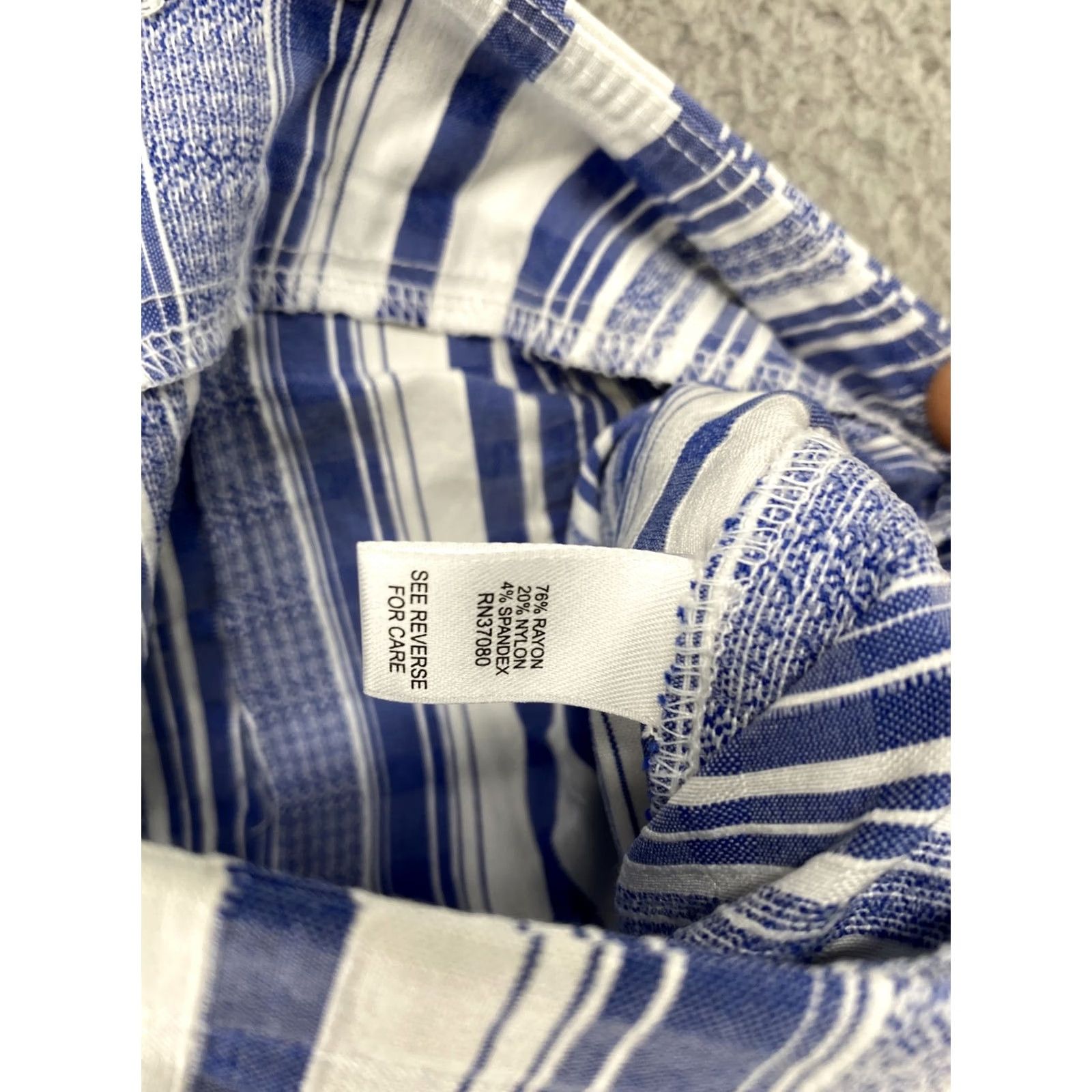 Vintage Est 1946 Women’s Rayon Blend Striped Wide Leg Ankle Boho Pants 22W Plus Size Size 40" / US 18 - 5 Thumbnail