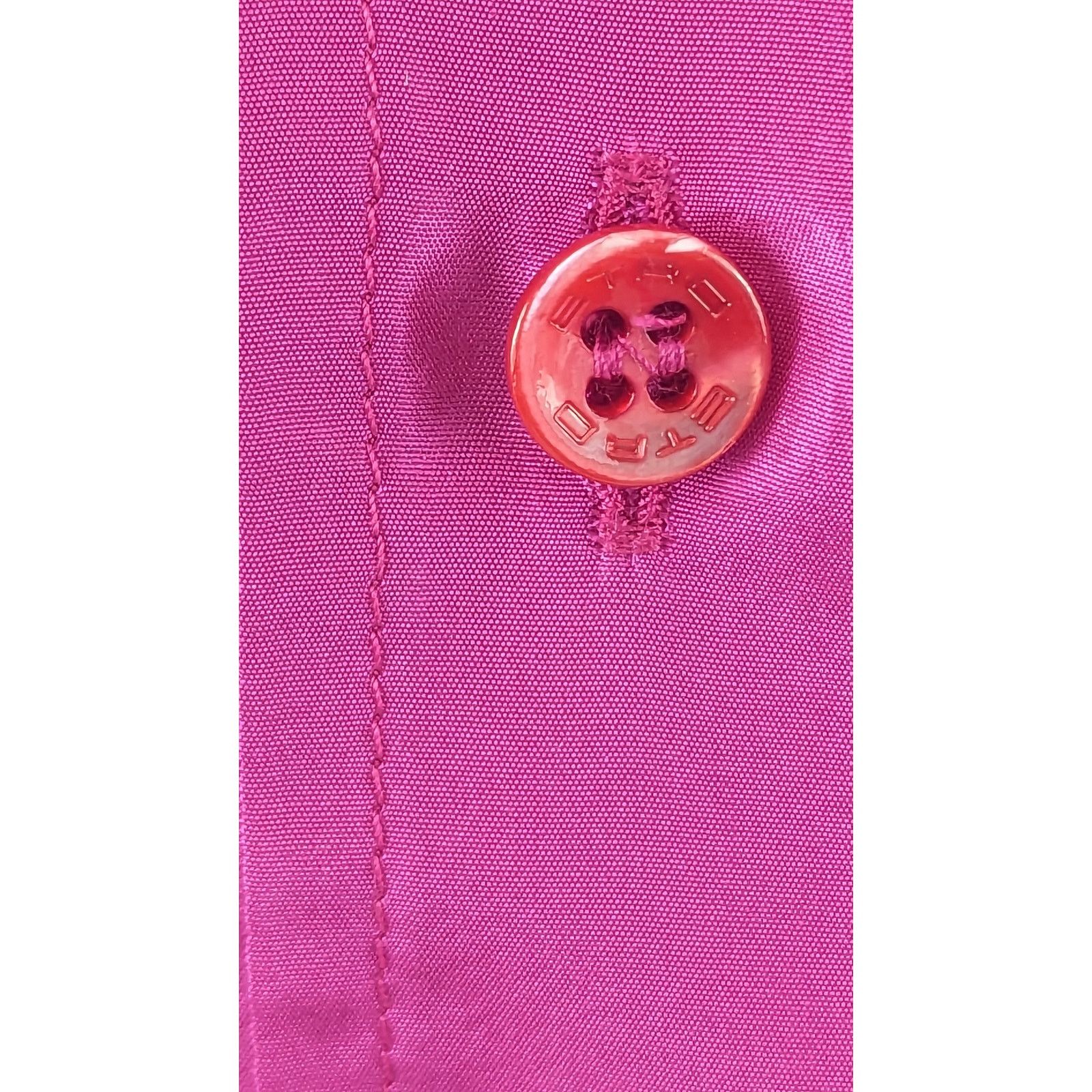 Etro ETRO Pink Fuchsia Silk Button Women's Toop sz 40 Milano Size M / US 6-8 / IT 42-44 - 6 Thumbnail