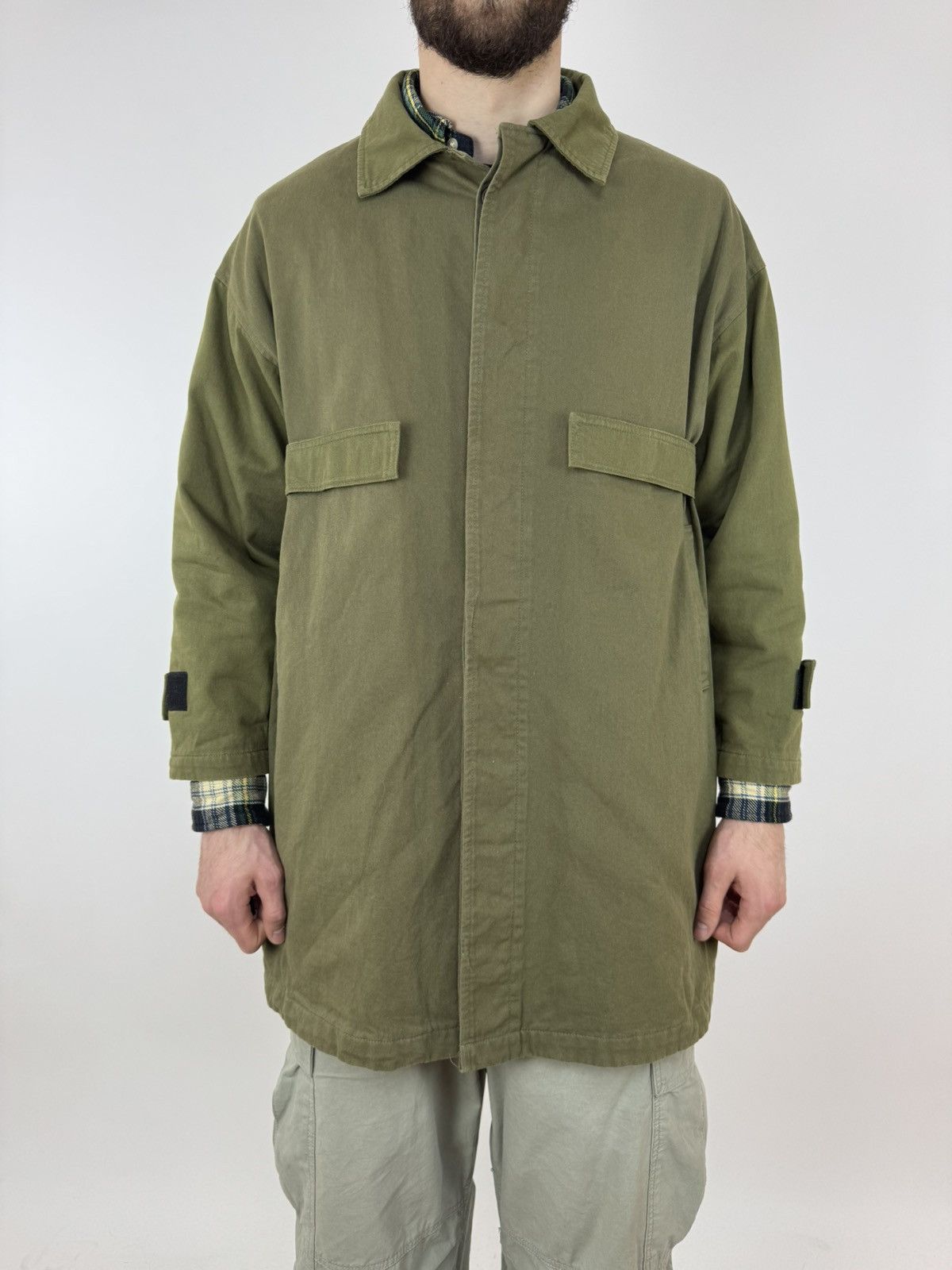 Japanese Brand Amekaji Japanese Military overcoat Mens military avantgarde Size US M / EU 48-50 / 2 - 1 Thumbnail
