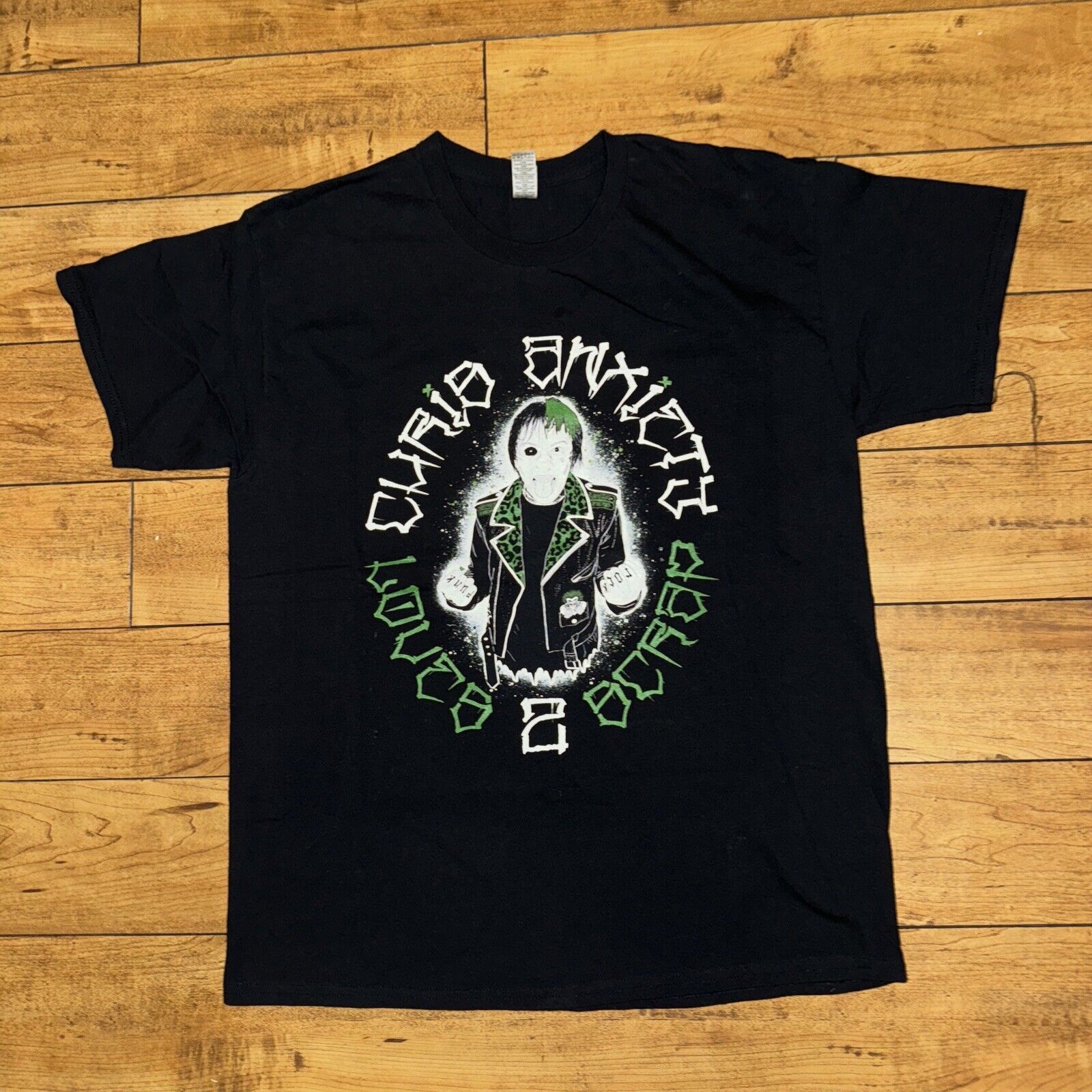 Band Tees × Vintage Chris Anxiety Loves 2 Scrap Punk Rock T-Shirt Black L 21x27 Size US L / EU 52-54 / 3 - 1 Thumbnail