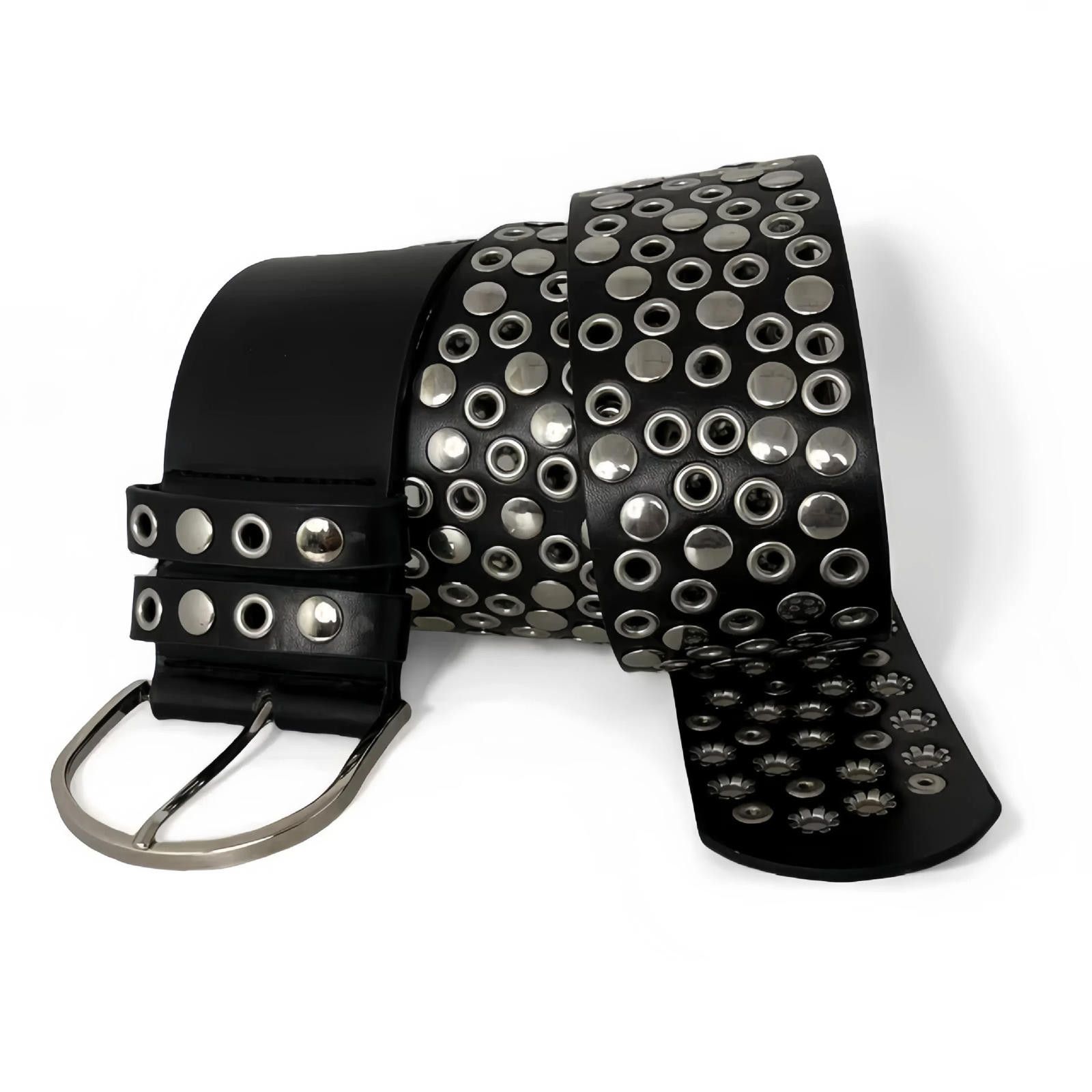 Japanese Brand Y2K Chunky Black Buckle Modern Belt Size ONE SIZE - 6 Thumbnail