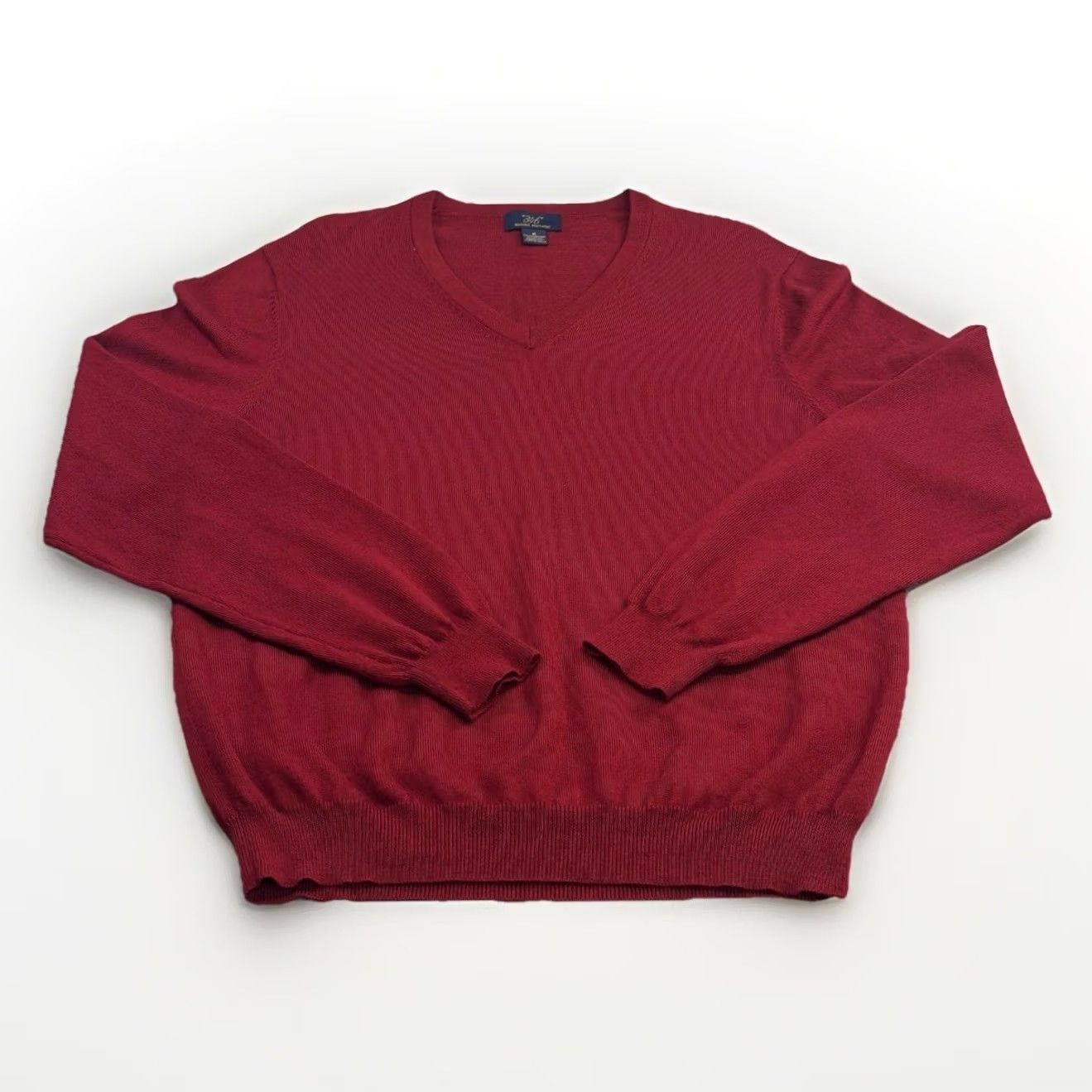 Brooks Brothers Brooks Brothers Jumper Medium Mens Red V-Neck Pullover Wool 346 Merino Used France? (Note: Country is China in specs) Size US M / EU 48-50 / 2 - 2 Thumbnail