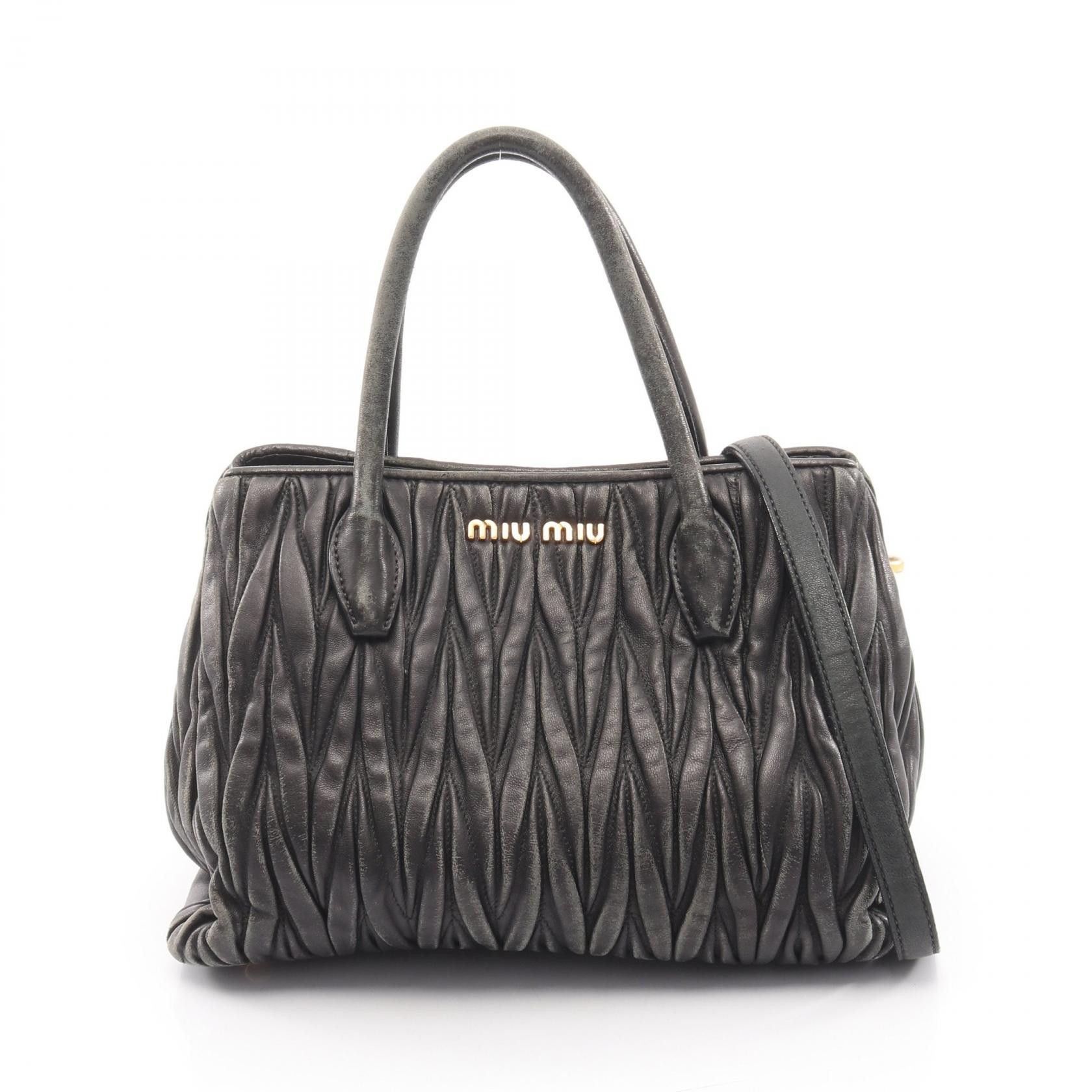 Miu Miu Miu Miu Miu Miu Matelassé Leather 2way Handbag Leather Handbag DUTY FREE for USA Size ONE SIZE - 1 Thumbnail