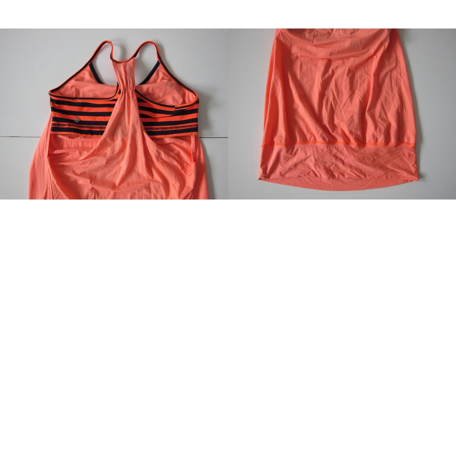 Lululemon Lululemon Orange Blue Stripe Sport Bra Racerback Yoga Run Workout Tank Top S Size S / US 4 / IT 40 - 8 Thumbnail