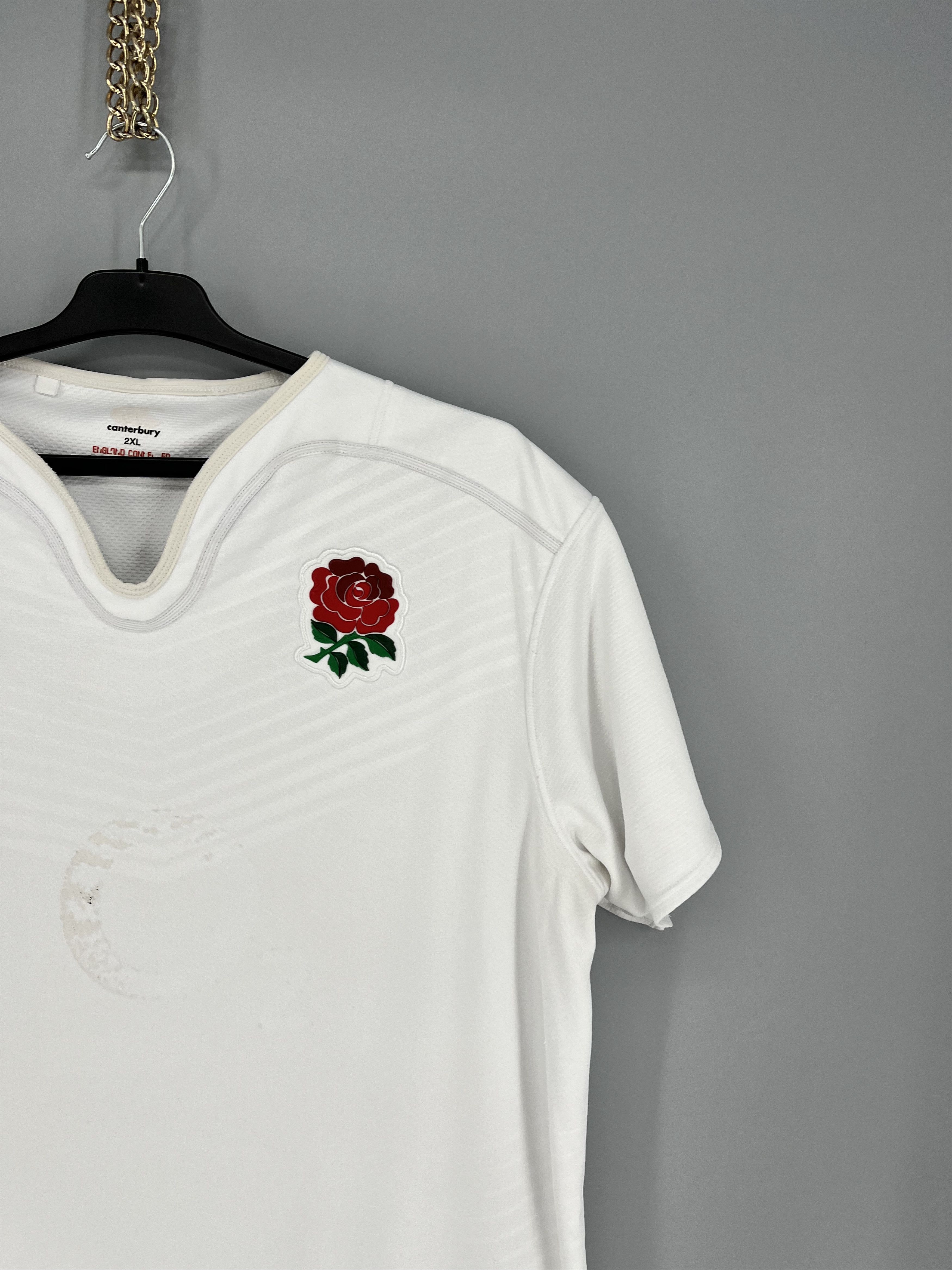 Canterbury of New Zealand Signed England Rugby Shirt Chris Robshaw Autograph Size US XXL / EU 58 / 5 - 5 Thumbnail