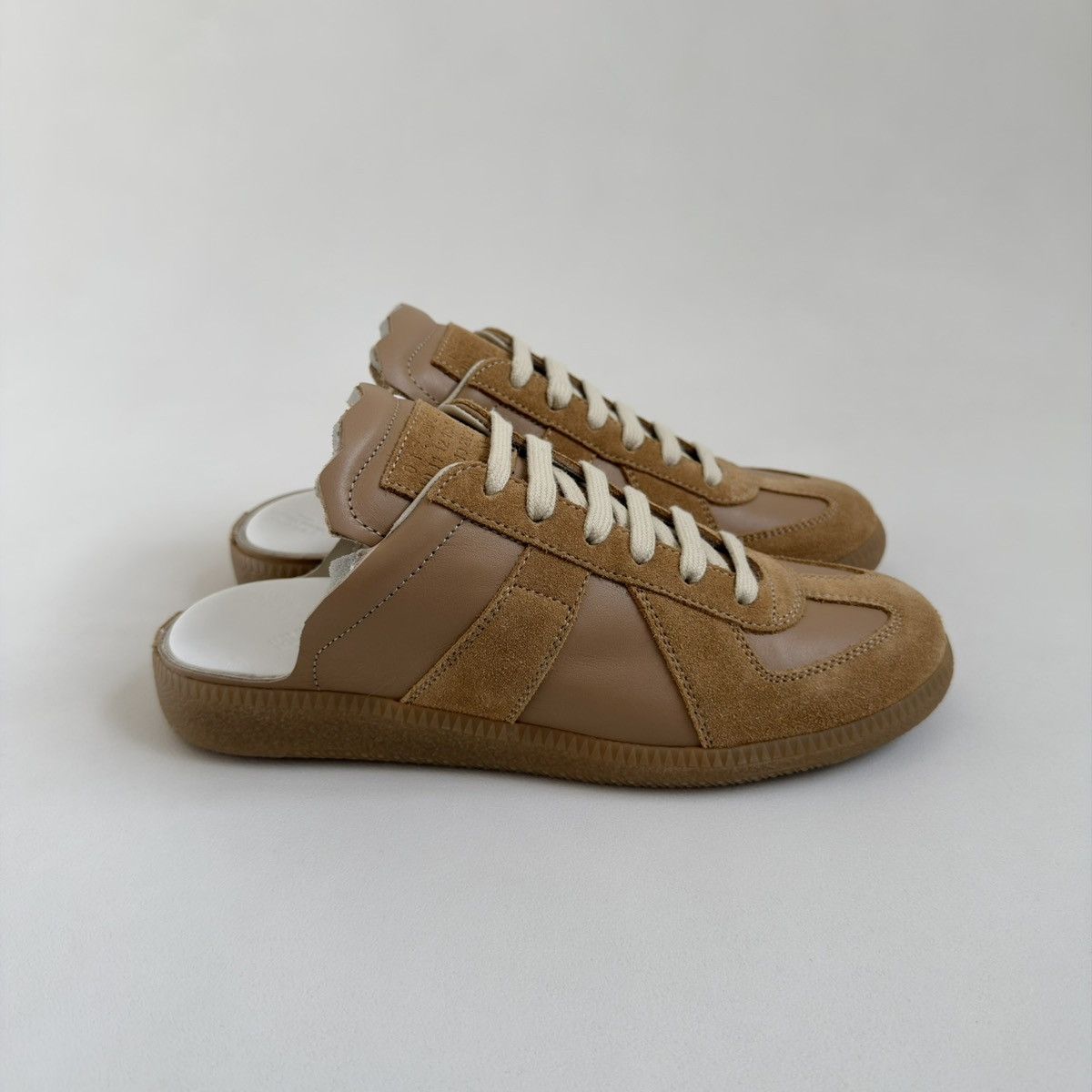 Maison Margiela S/S 20 Tan Leather ‘Mule’ GAT Sneakers Size US 7 / IT 37 - 5 Thumbnail