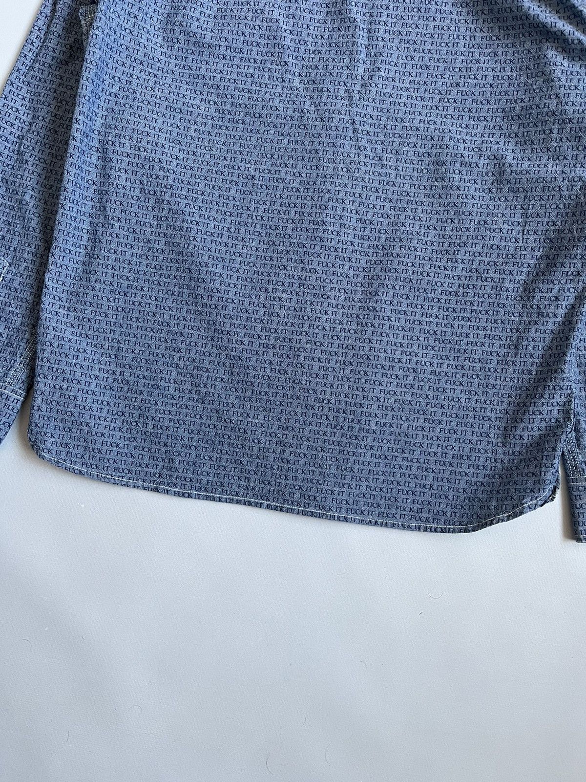 Huf × Thrasher HUF Unisex Blue Chambray Workwear Cat Eye Button Up Shirt Size US M / EU 48-50 / 2 - 18 Thumbnail