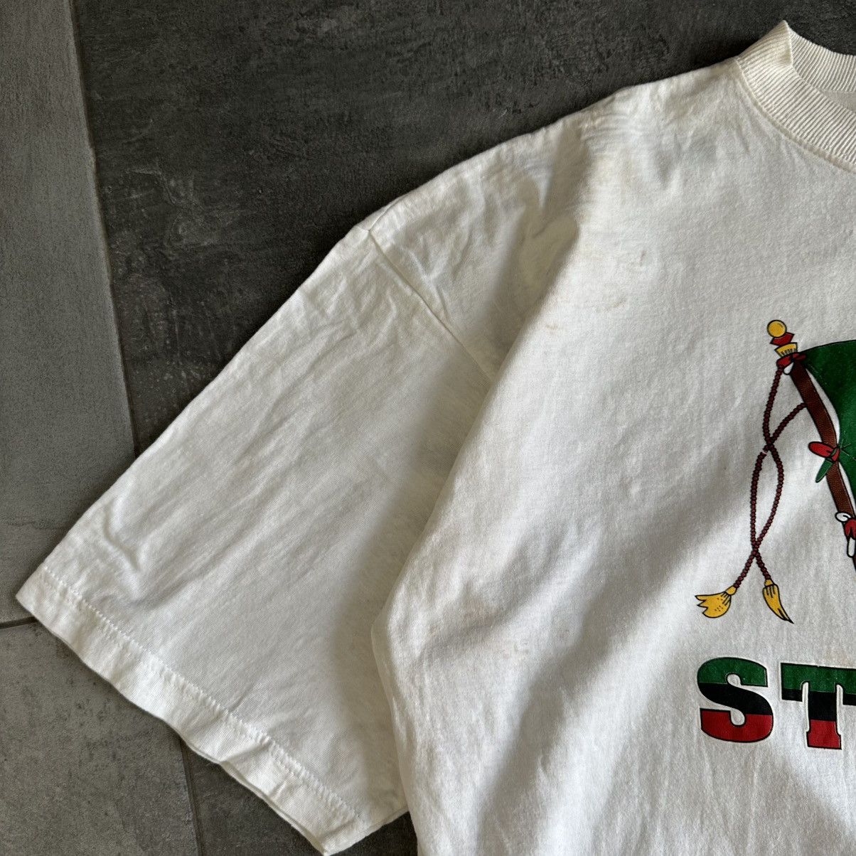Japanese Brand × Vintage Vintage Japanese Style T-shirts ST.Kitts Flag Joke Trashed Size US XL / EU 56 / 4 - 5 Thumbnail