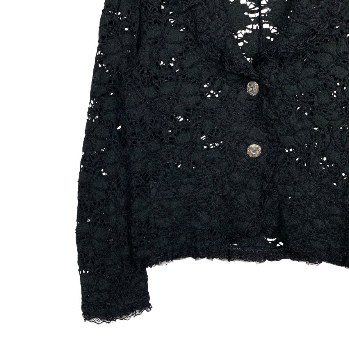Vintage MARCELLO CIONI Made in Italy Mesh Blazer Jacket #2863-C129 Size S / US 4 / IT 40 - 5 Thumbnail
