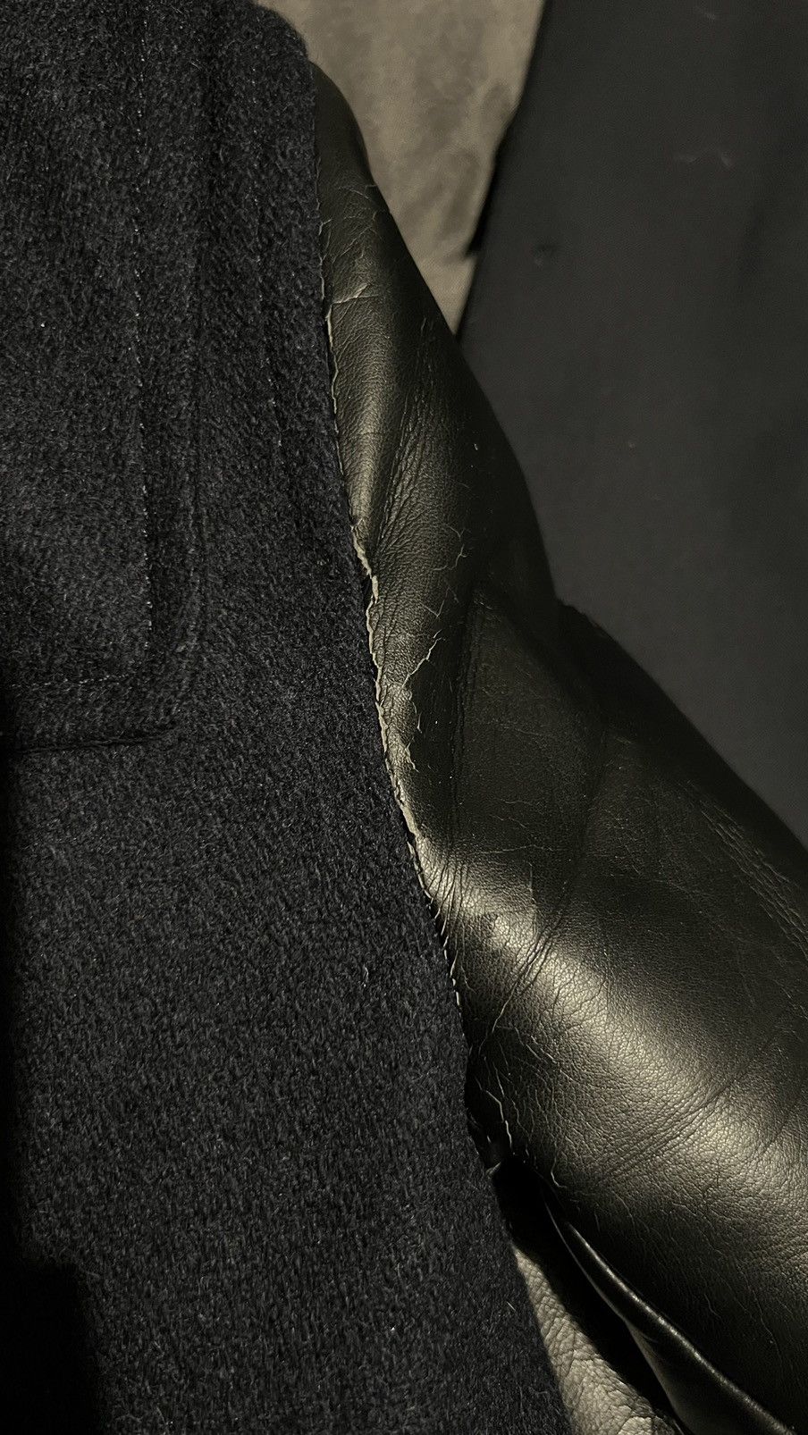 Comme des Garcons SHIRT Comme des Garcons Wool and Leather Coat Size US M / EU 48-50 / 2 - 6 Thumbnail
