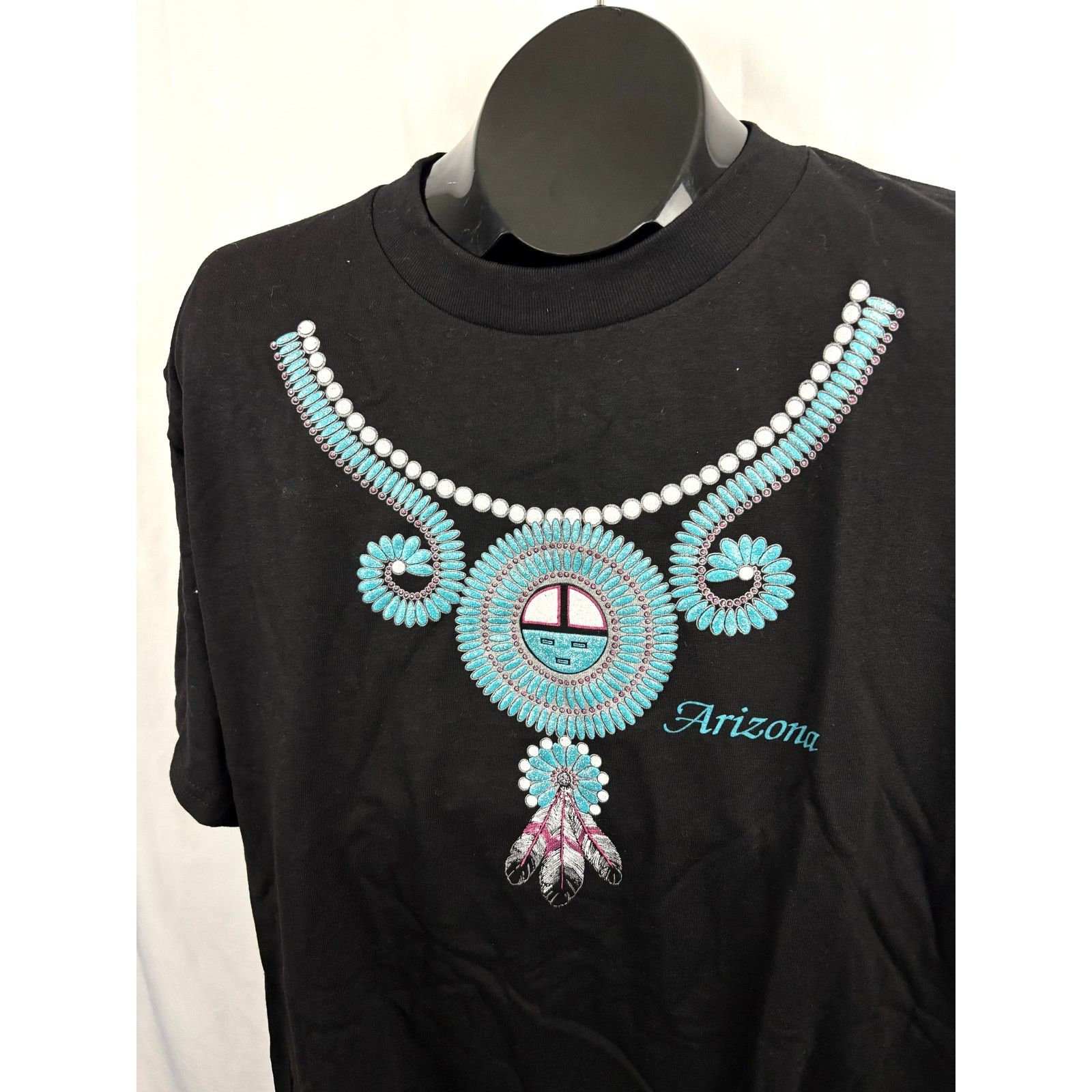 Tultex Vintage Arizona Crewneck T Shirt Native American Turquoise L Size US L / EU 52-54 / 3 - 7 Thumbnail