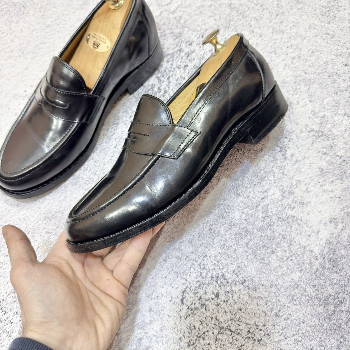 Designer × Handmade Samuel Windsor Penny Loafers US9 UK8 EU42 Size US 9 / EU 42 - 7 Thumbnail